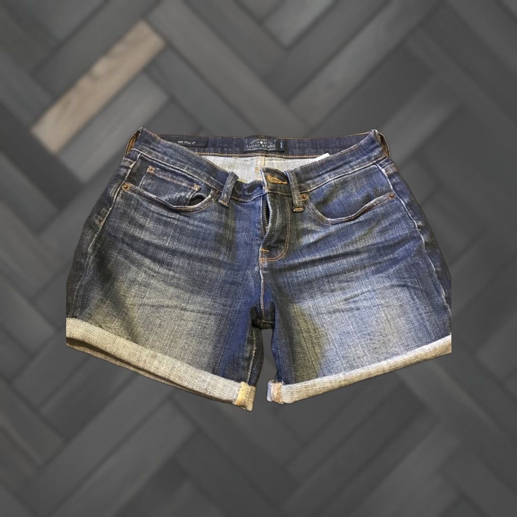 Lucky Brand Lucky Brand Denim Shorts Roll Up 00/24 Women Blue Size 24" / US 00 / IT 34 - 1 Thumbnail