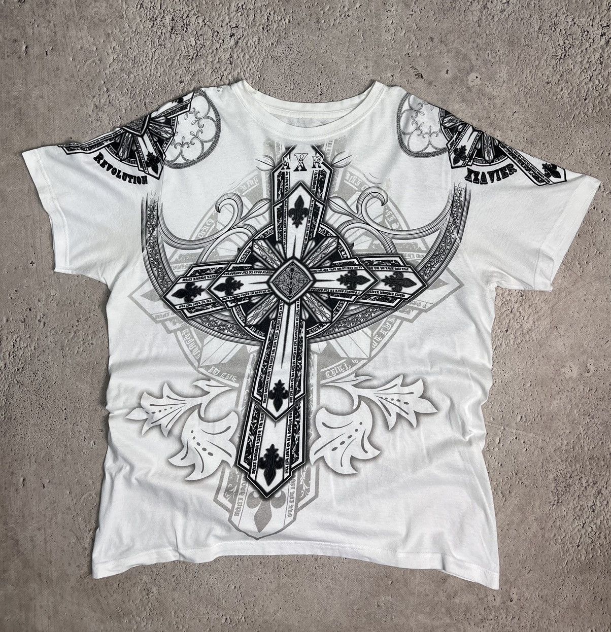 Affliction × Vintage Vintage Gray Affliction Y2K Cyber Jessie Pinkman T Shirt Size US XL / EU 56 / 4 - 11 Thumbnail