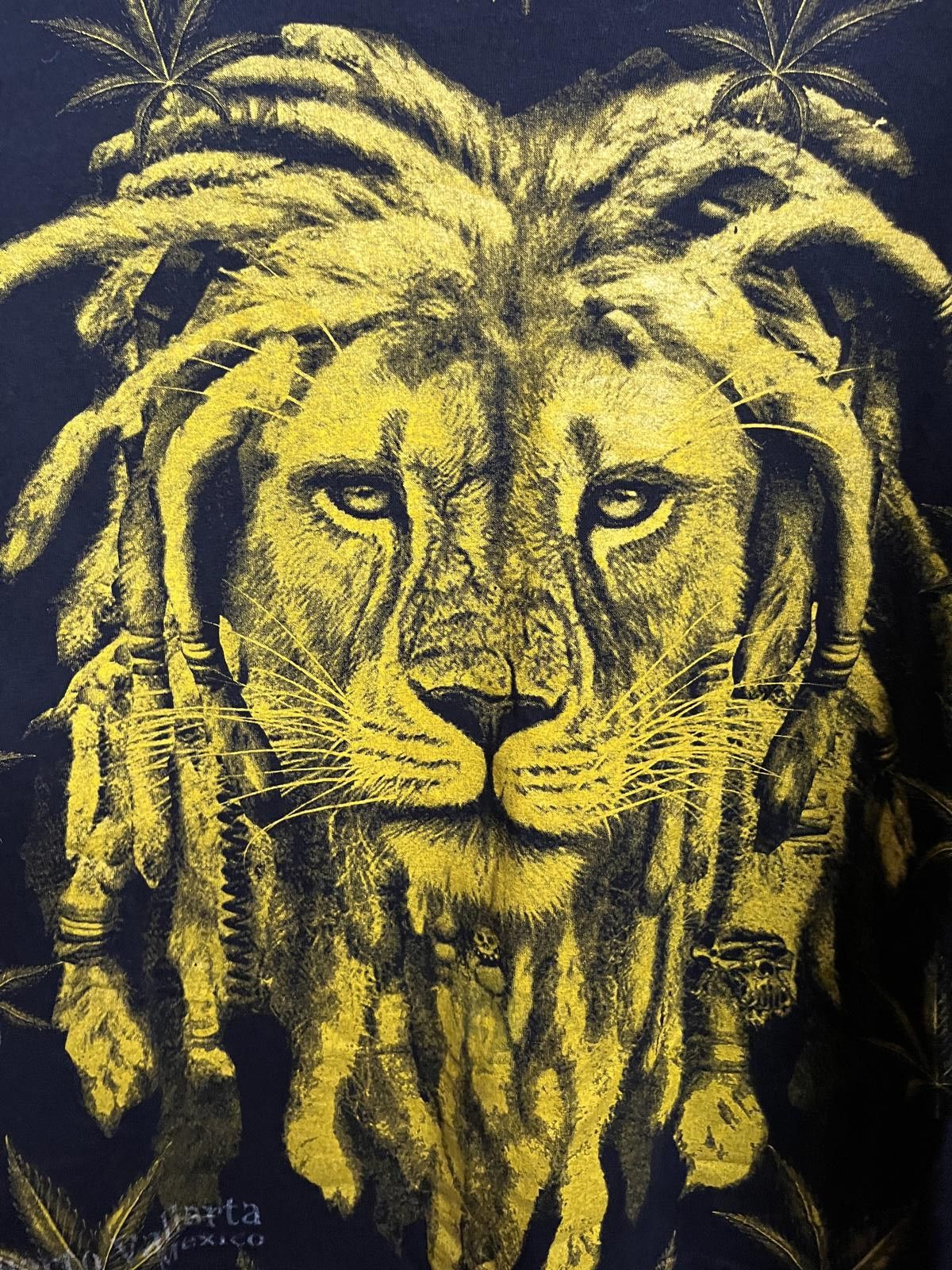 Designer Marijuana Rasta Lion Dreadlocks T-shirt - 2 Sided Tee XL Size US XL / EU 56 / 4 - 4 Thumbnail