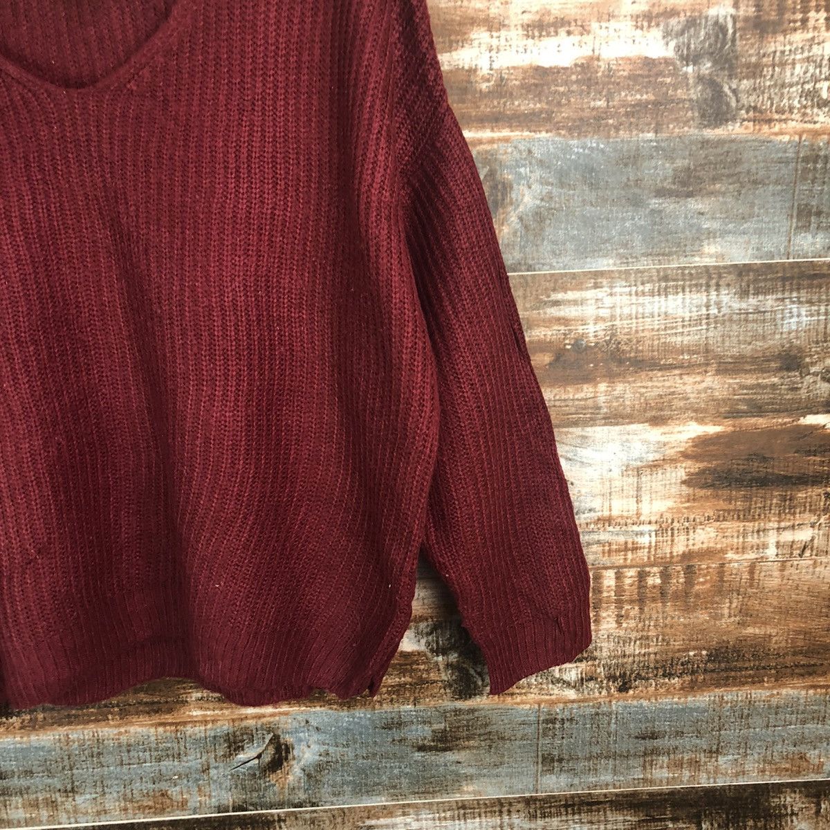 Homespun Knitwear × Japanese Brand Archives Maroon Knitwear #A1901 Size M / US 6-8 / IT 42-44 - 8 Thumbnail