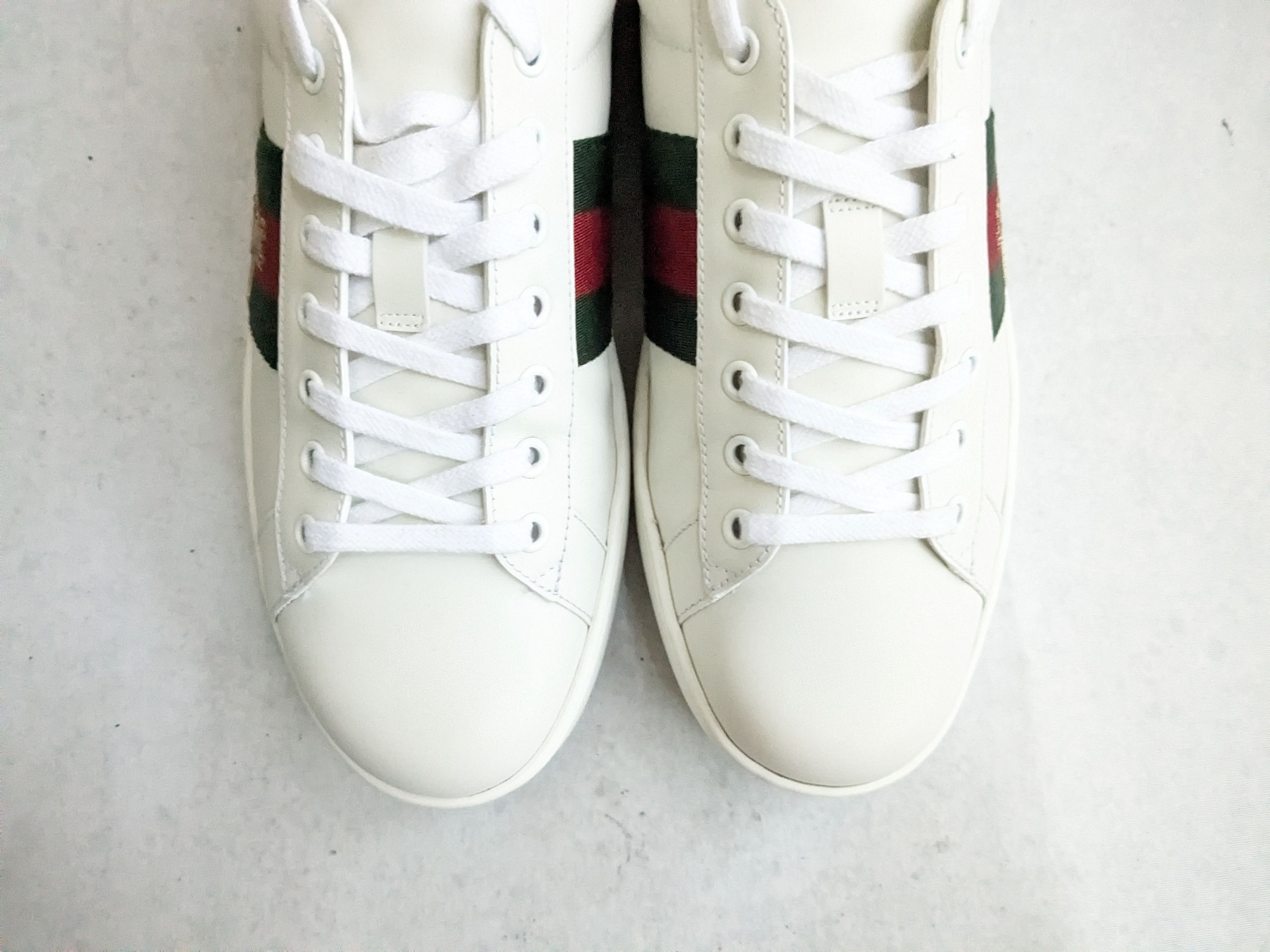 Gucci Gucci Ace Sneakers Bee White 9.5 Low Tops Size US 9.5 / EU 42-43 - 3 Thumbnail