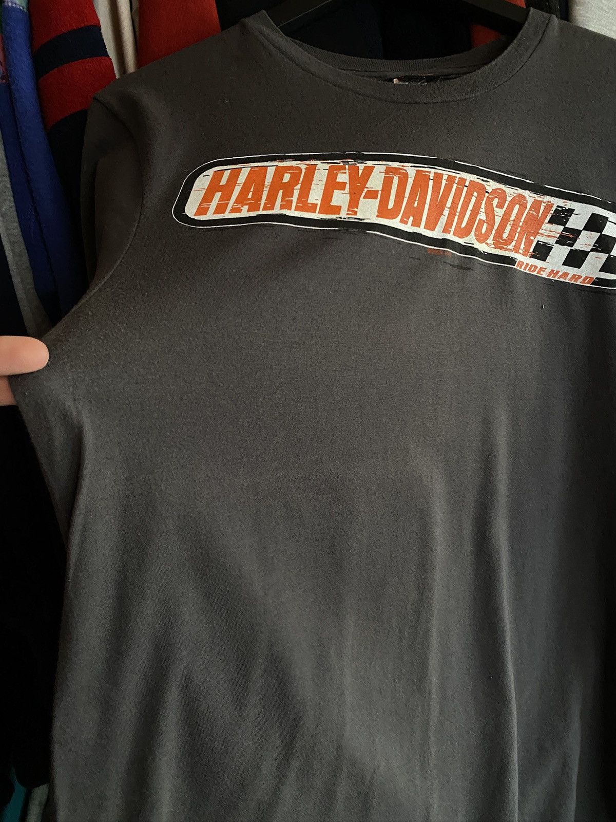Harley Davidson VINTAGE HARLEY DAVIDSON BIG LOGO MOTO T-SHIRT Y2k Size US M / EU 48-50 / 2 - 3 Thumbnail