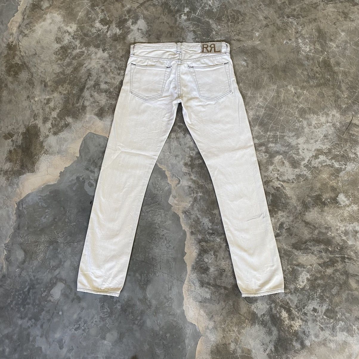 RRL Ralph Lauren Vintage Double RRL Ralph Lauren White Skinny Denim Pants Size US 30 / EU 46 - 8 Thumbnail