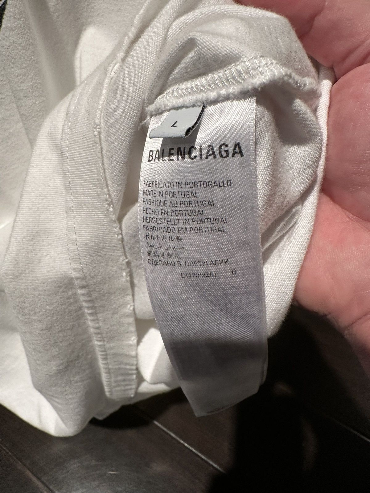 Balenciaga Balenciaga Scribble Logo White T-Shirt Size L Size US L / EU 52-54 / 3 - 7 Thumbnail