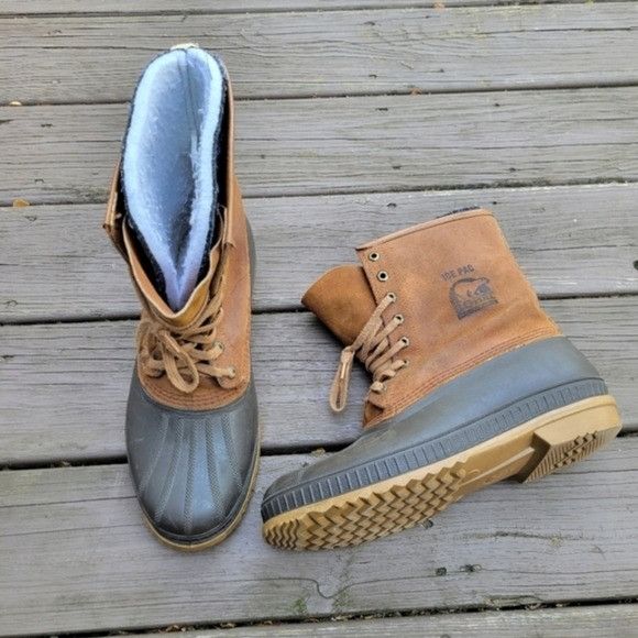 SOREL Vintage 90s Ice Pac Sorel Brown Roughout Suede Leather Duck Size US 11 / EU 44 - 9 Thumbnail