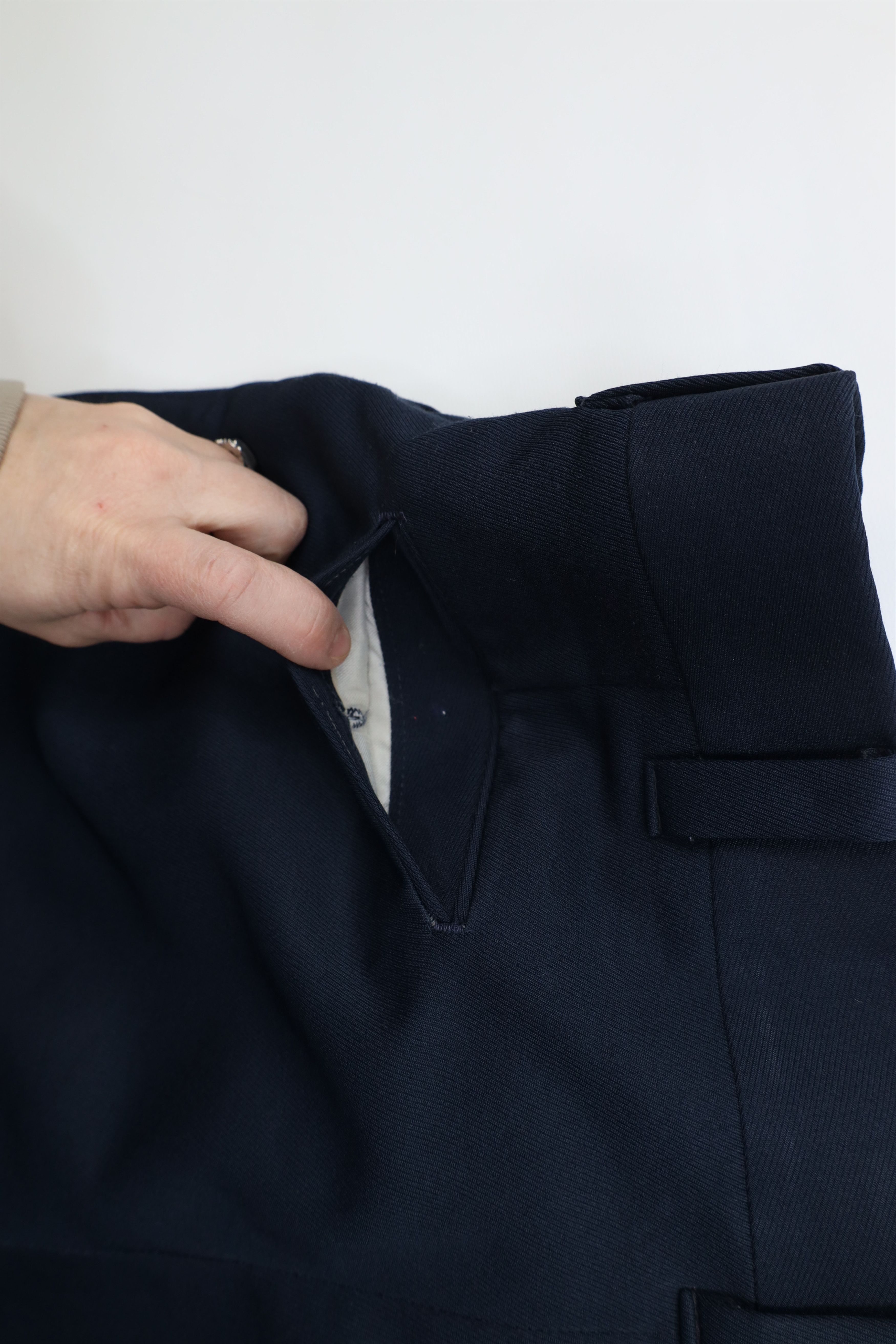 Vintage Vintage 70s Streetwear Flared Wide Leg Chino Pants Navy Blue Size US 36 / EU 52 - 15 Thumbnail