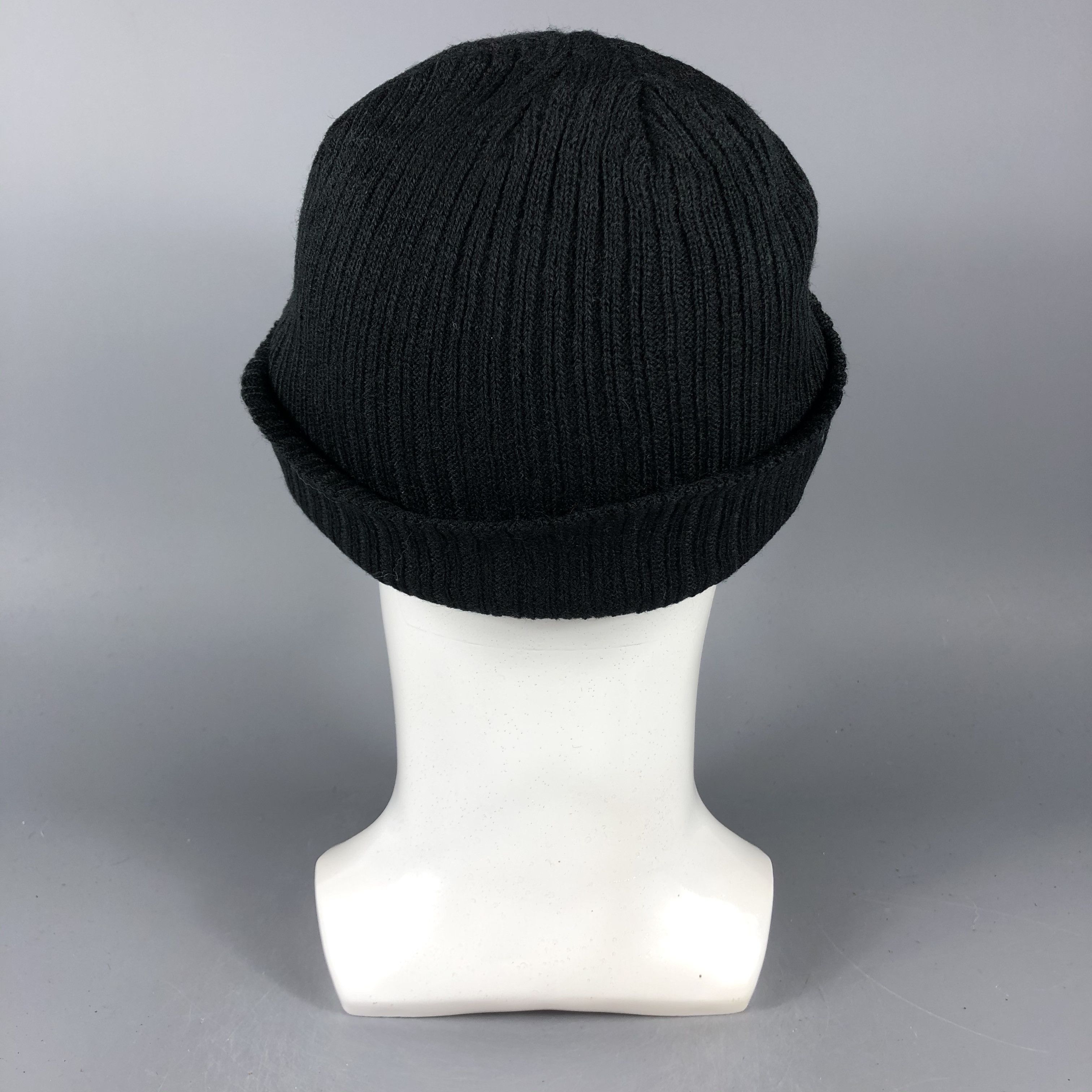 Vintage Vaults101 Black Beanie Snow Hat Snow Cap -D844 Size ONE SIZE - 2 Thumbnail