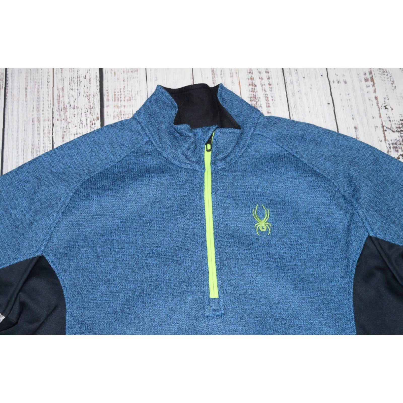 Spyder SPYDER Mens Outbound 1/4 Zip Pullover Sweater XL Fleece Lined Soft Knit Blue Logo Casual Travel Hiking Skiing Walking Mens Size US XL / EU 56 / 4 - 2 Thumbnail