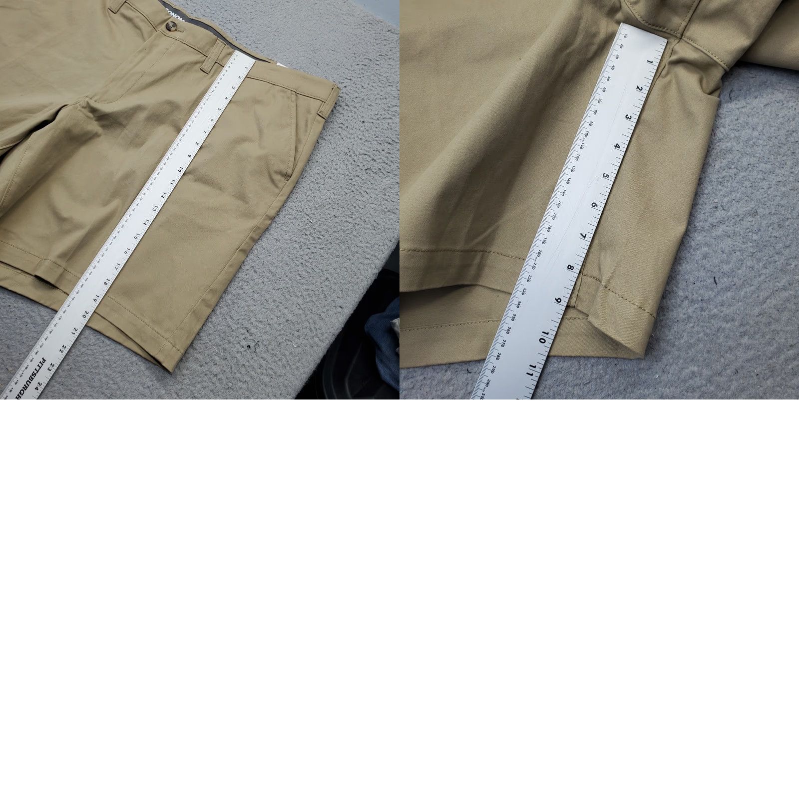 Vintage Sonoma Mens Shorts 52 Tan Flat Front 9" Inseam Flexwear Stretch Waistband Casual Chino Pockets Brethable Easy Care Front Theme Outdoor Mens Size US 36 / EU 52 - 8 Thumbnail