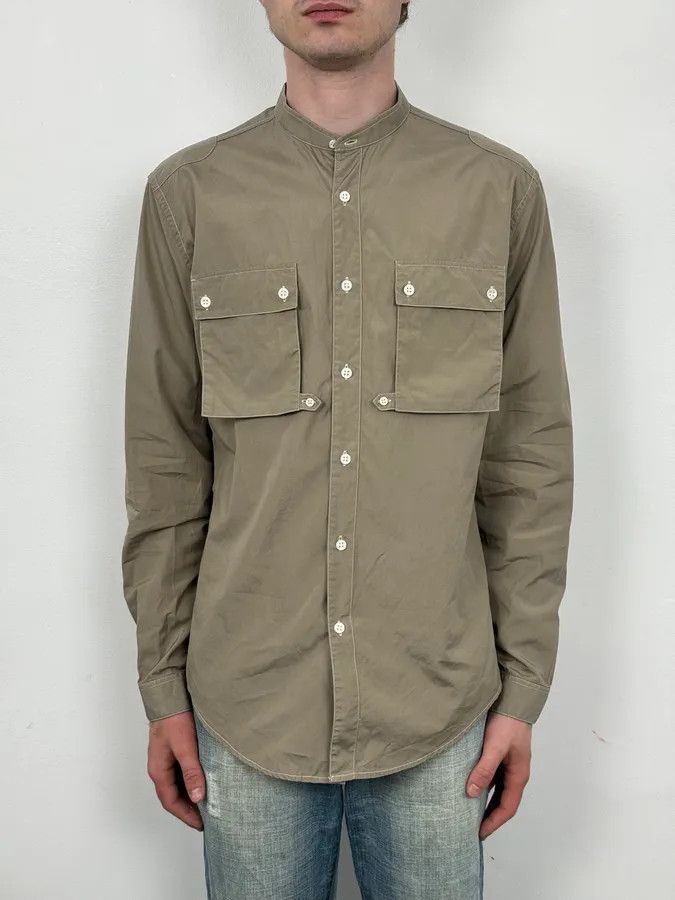 Yves Saint Laurent AW2005 Yves Saint Laurent Beige Cotton Cargo Shirt Size US M / EU 48-50 / 2 - 2 Thumbnail