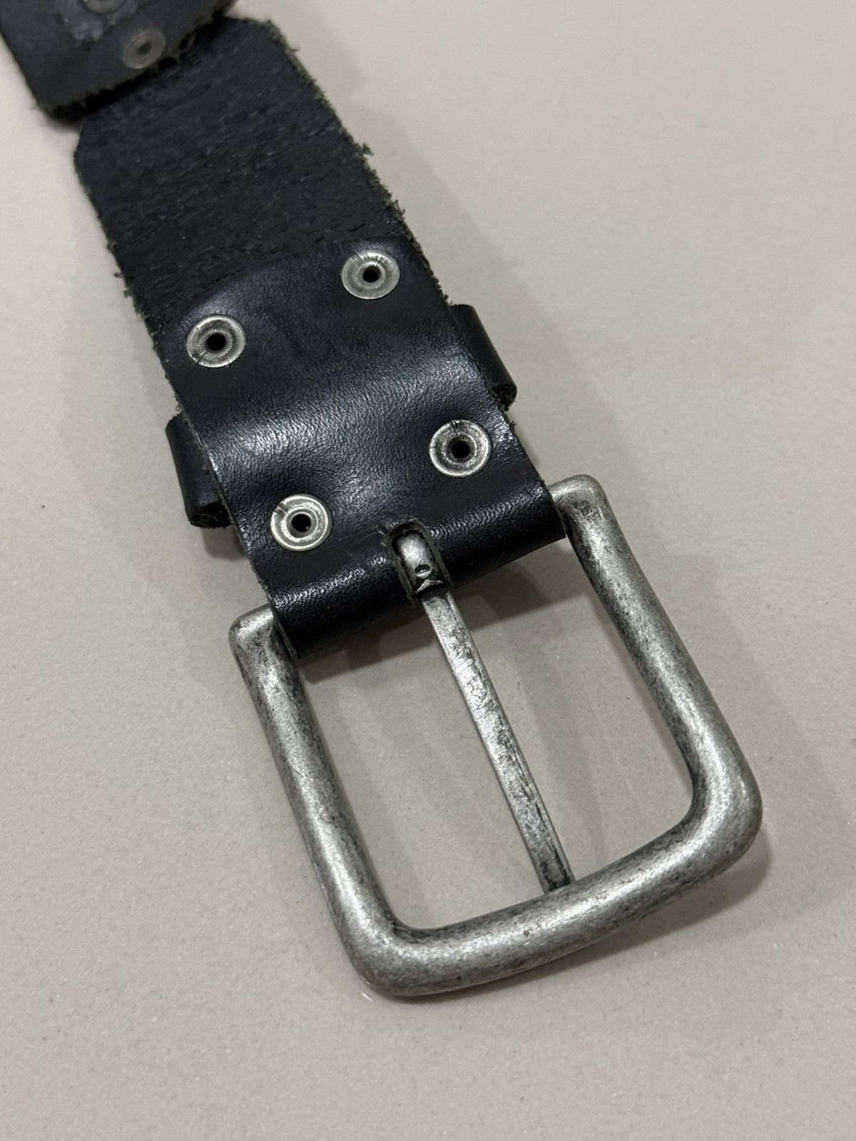 If Six Was Nine Black Leather Belt Size 34 - 7 Thumbnail