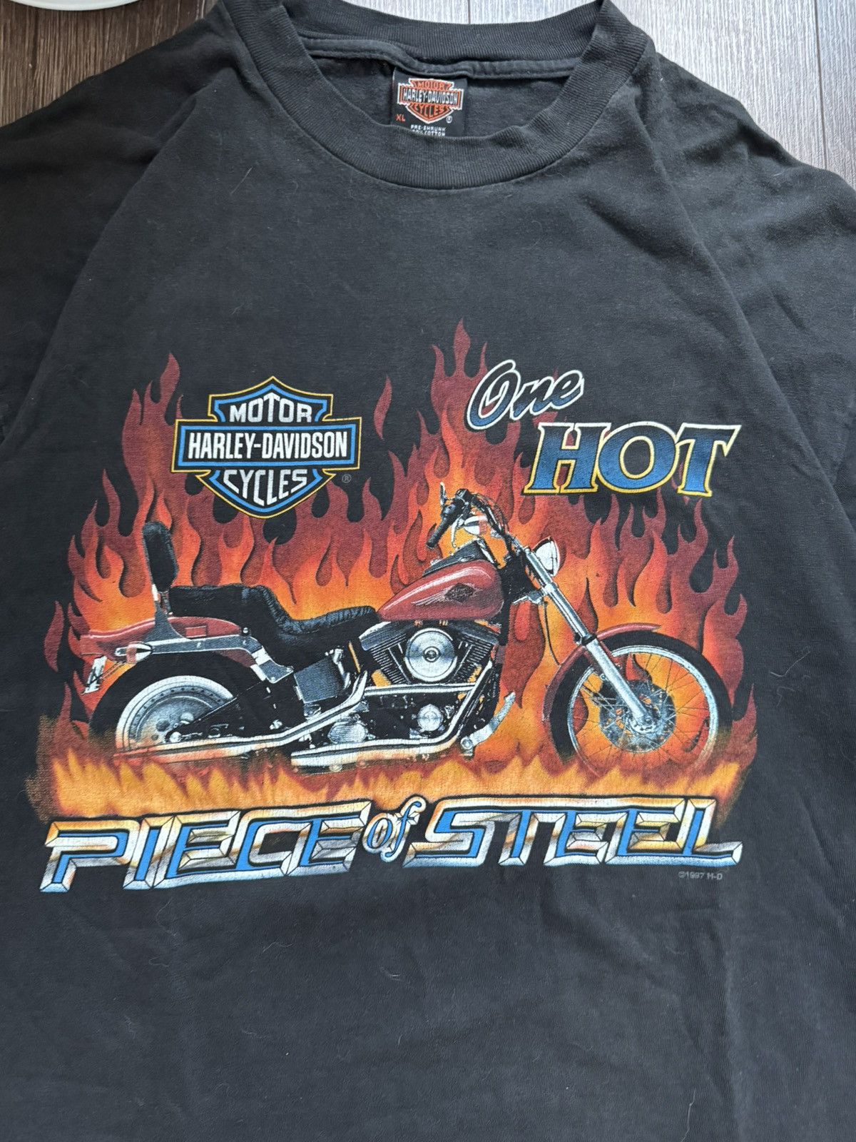 Harley Davidson Vintage Harley Davidson 1997 H-D logo black men’s Xl Size US XL / EU 56 / 4 - 4 Thumbnail