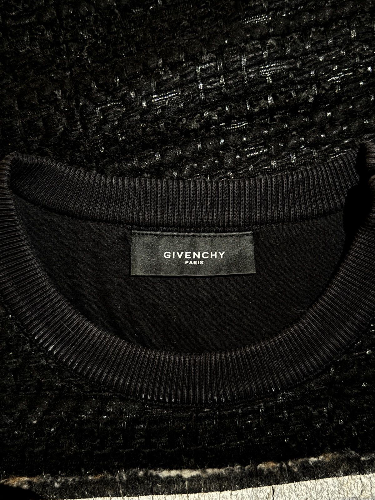 Riccardo Tisci Givenchy FW13 Runway – “Amerika” Waxed Wool Blend T-Shirt Size US L / EU 52-54 / 3 - 9 Thumbnail
