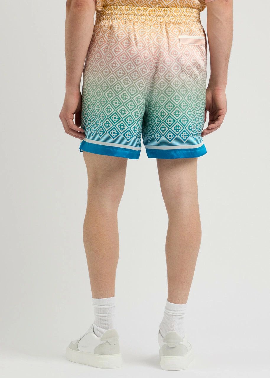 Casablanca o1mle0326 Drawstring Silk Shorts Diamond Monogram Size US 40 / EU 56 - 3 Thumbnail