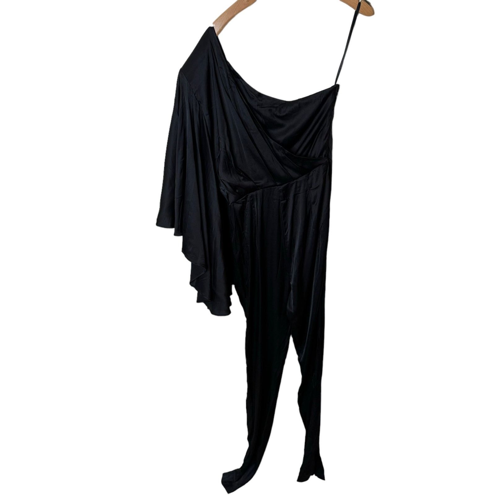 REVOLVE MICHAEL COSTELLO Sakura Jumpsuit in Black One Shoulder Small Size 27" / US 4 / IT 40 - 4 Thumbnail