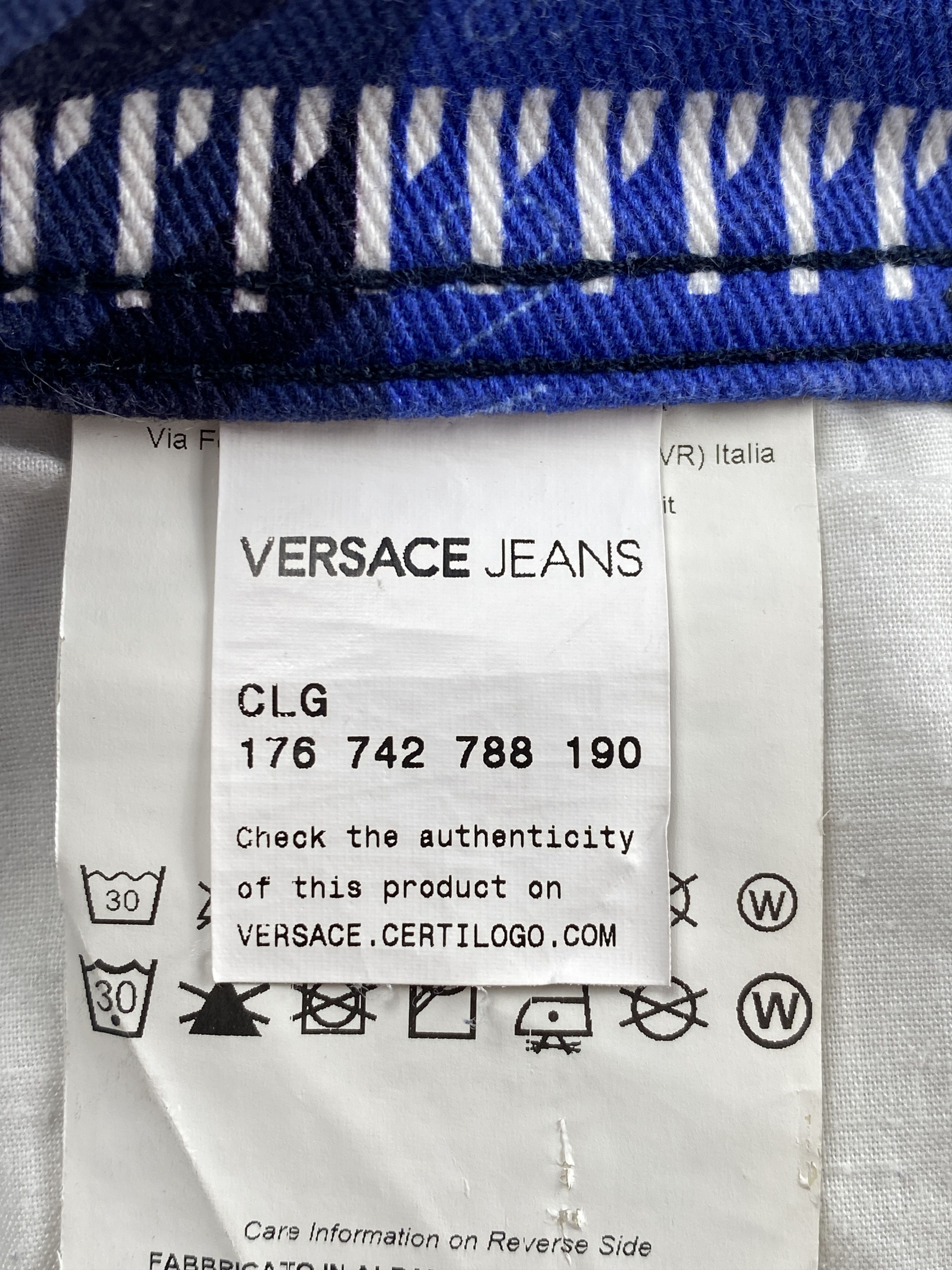 Versace Jeans Couture Patterned Slim Fit Jeans Size US 34 / EU 50 - 15 Thumbnail