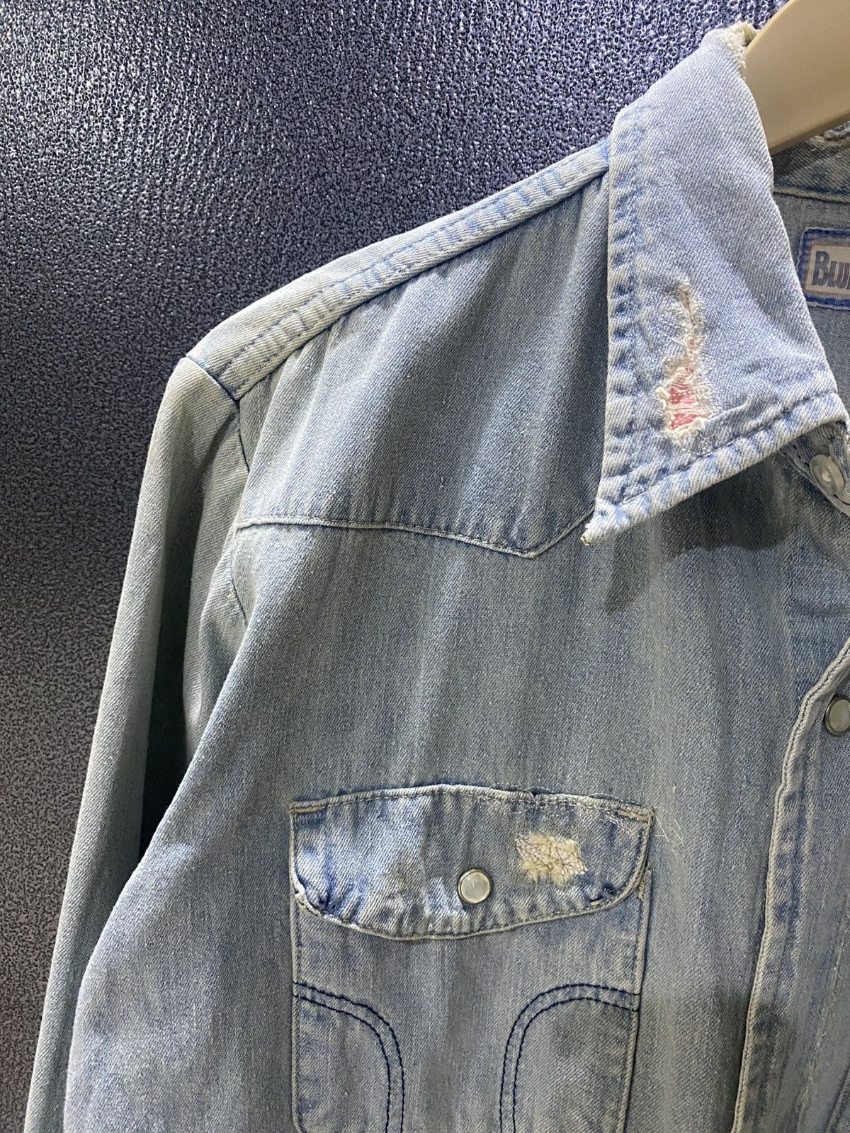 Blue Blue Japan Vintage Blue Blue Japan Western Denim Shirt Made Japan Size US M / EU 48-50 / 2 - 4 Thumbnail