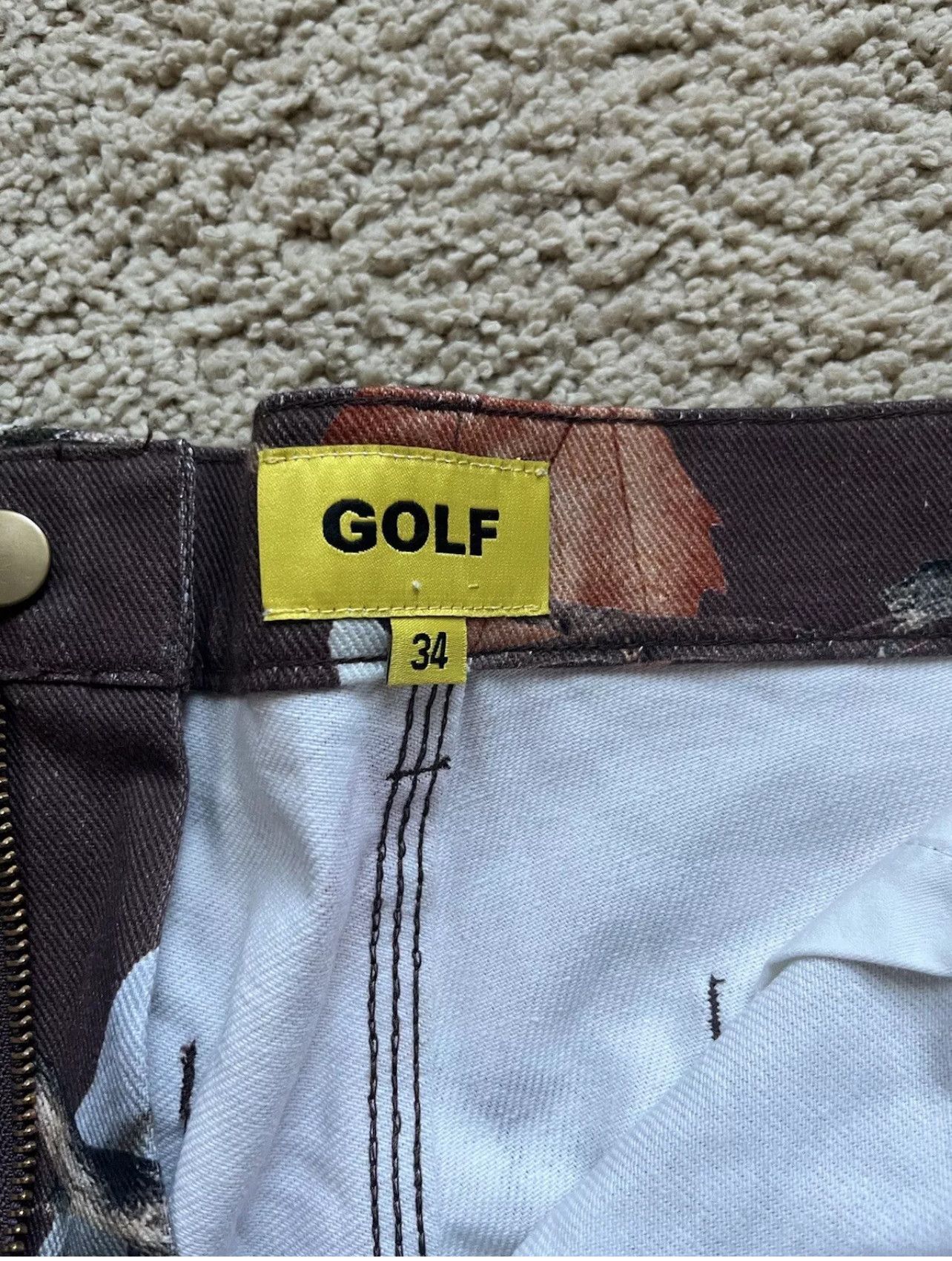 Golf Wang × Tyler The Creator Golf Wang Brushed Work Pants (Bird/Owl Colorway) Size US 34 / EU 50 - 2 Thumbnail