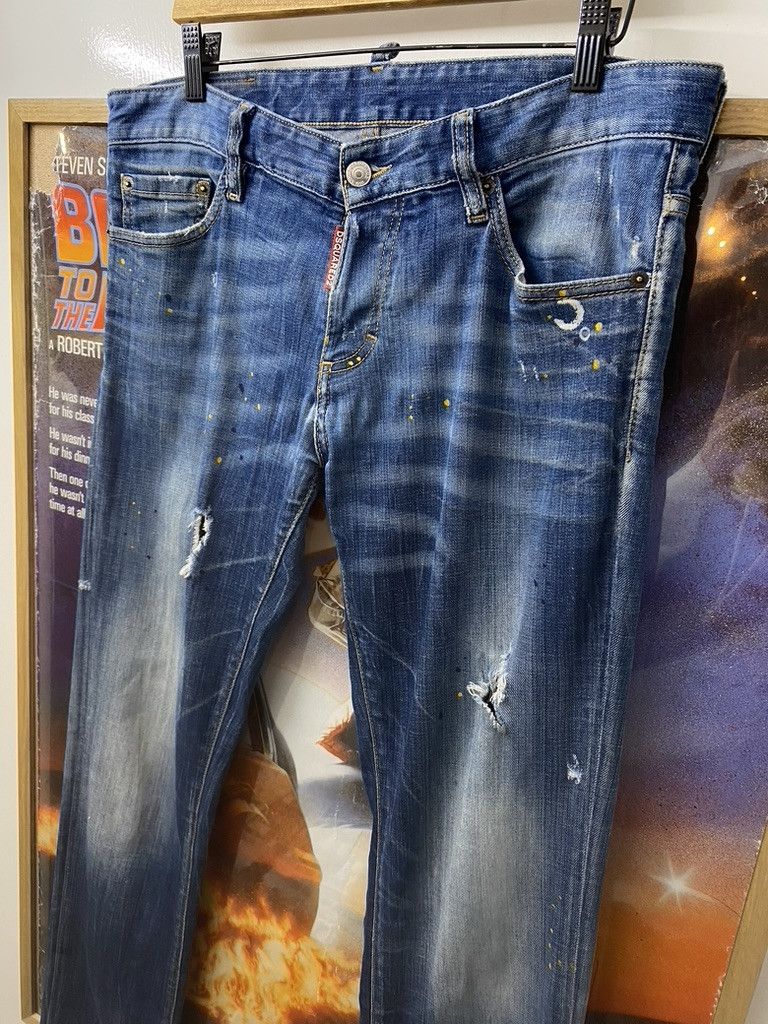 Dsquared2 SS15 Dsquared² Distressed Paint Splattered CG Denim Jeans Size US 32 / EU 48 - 6 Thumbnail