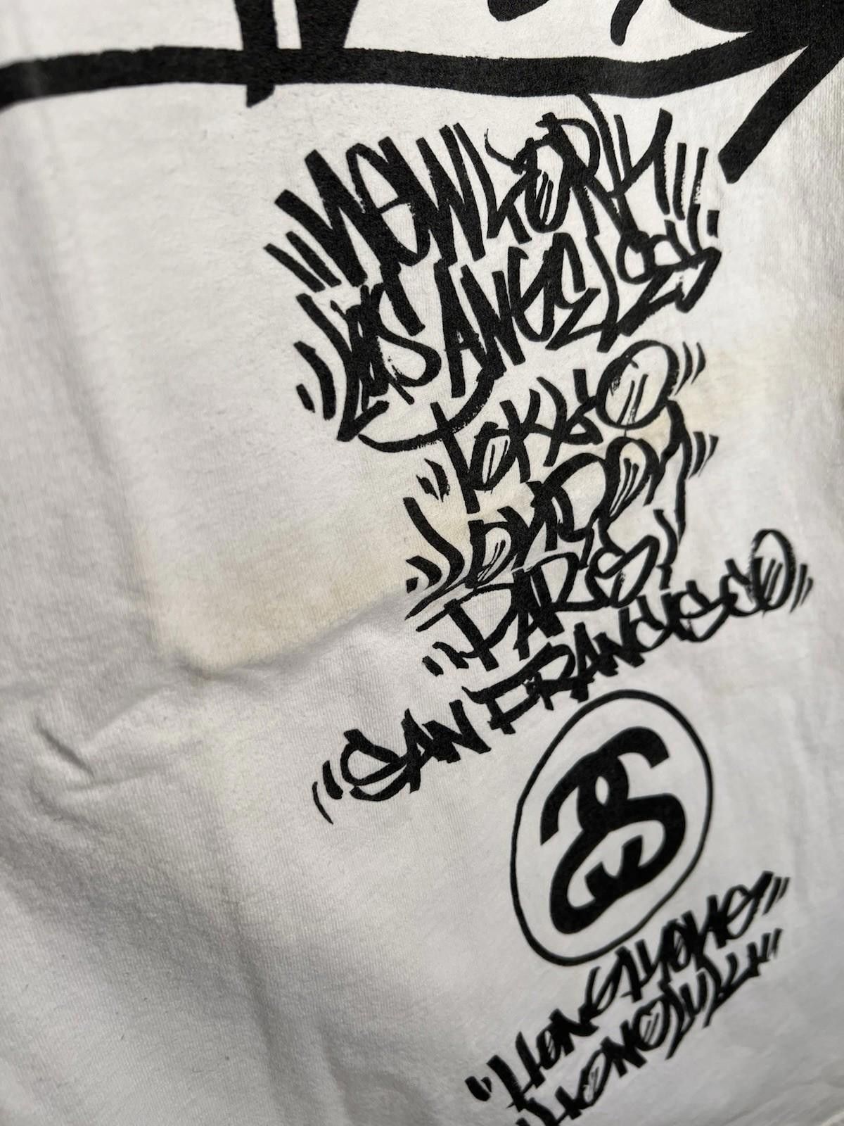 Stussy Vintage Stussy x Slick World Tour Tee Shirt CUSTOMADE Size US XL / EU 56 / 4 - 7 Thumbnail