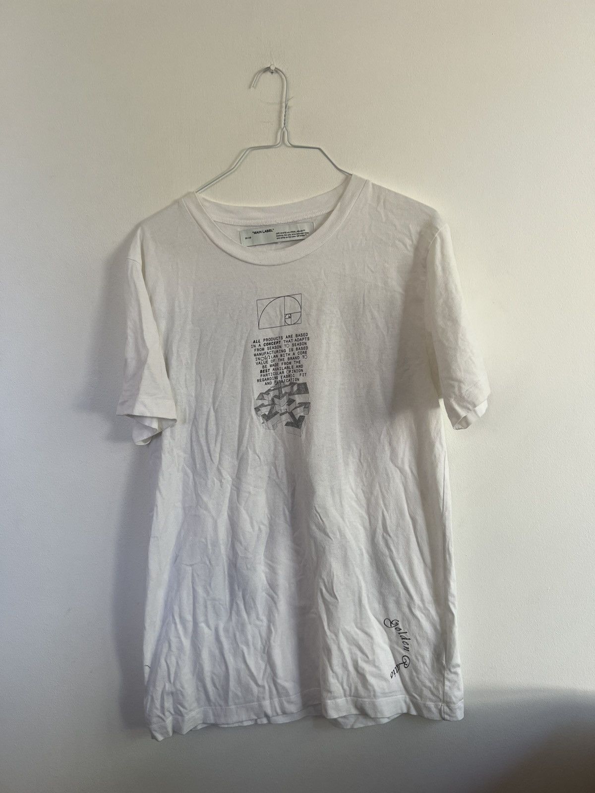 Off-White Off white Golden Ratio TEE Size US L / EU 52-54 / 3 - 5 Thumbnail