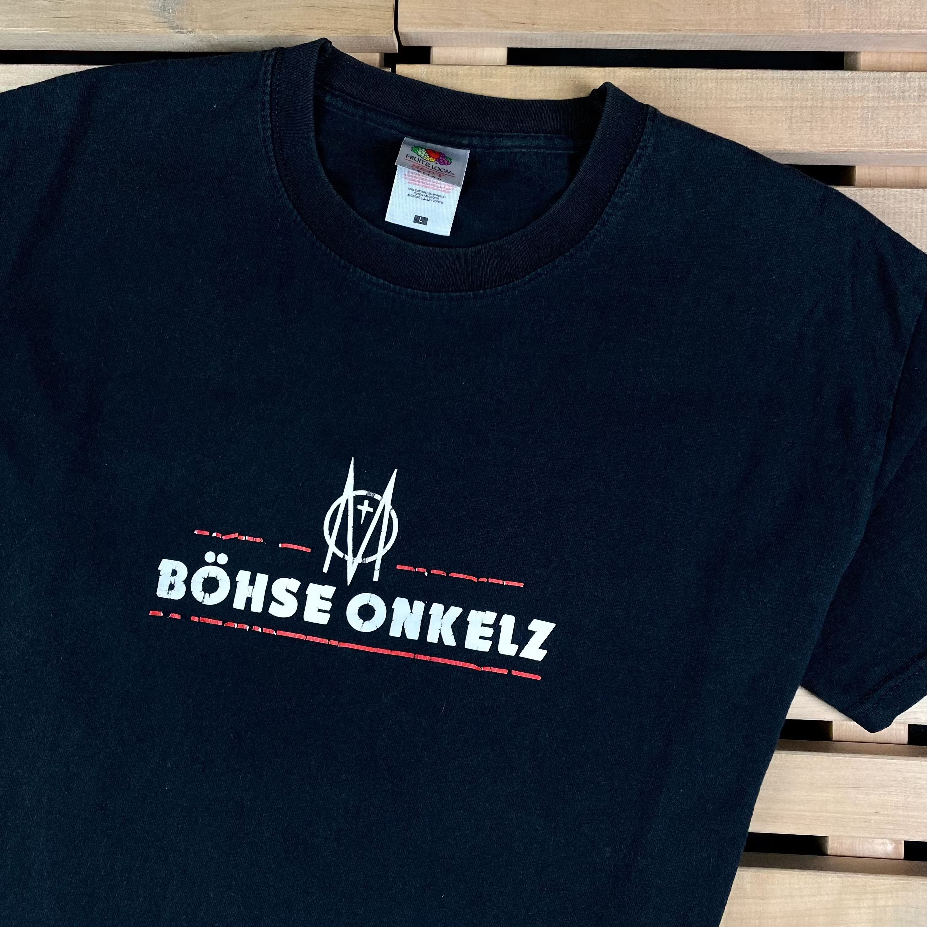 Band Tees Mens Vintage T Shirt Bohse Onkelz Size L Size US L / EU 52-54 / 3 - 2 Thumbnail