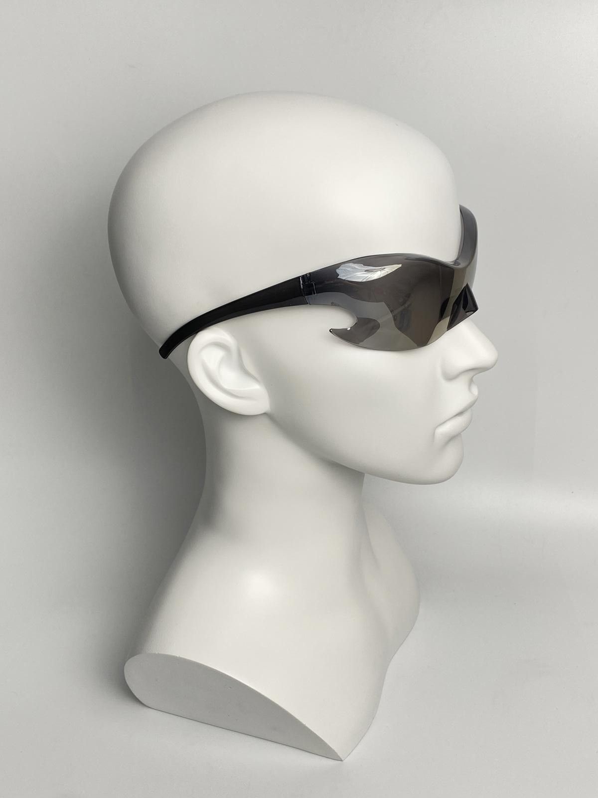 Japanese Brand Y2k Vtg Avant Garde Futuristic Sliver Sunglasses Unisex OS Size ONE SIZE - 5 Thumbnail