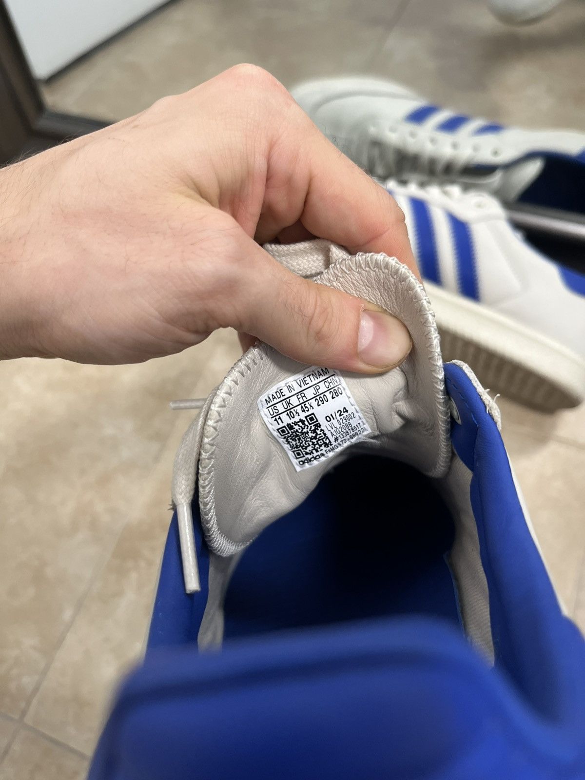 Adidas × Human Made Adidas Samba x Humanrace Pharell Williams blue and white 11 Size US 11 / EU 44 - 7 Thumbnail