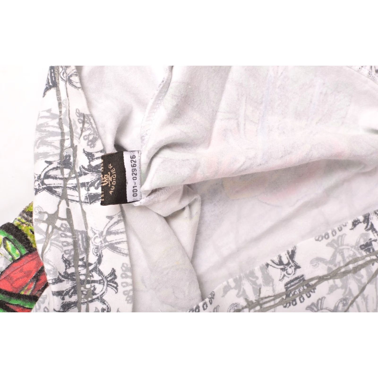 Vintage Christian Audigier Womens Vintage Monogram Designer T-Shirt Tee XL White Size XL / US 12-14 / IT 48-50 - 6 Thumbnail