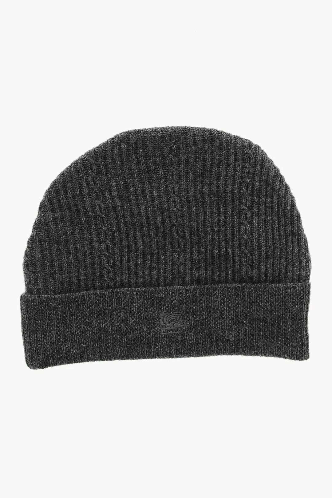 Etro og1mm0426 Size: OS / Wool-Blend Ribbed Hat / Cap in Grey Size ONE SIZE - 1 Thumbnail