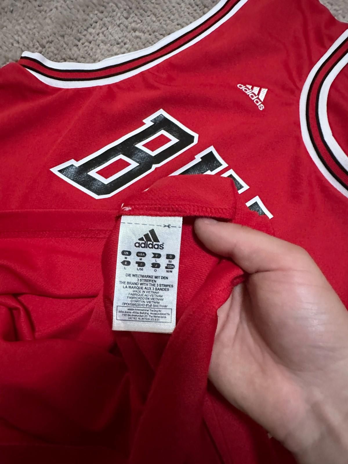 Adidas Adidas Swingman NBA Chicago Bulls Derrick Rose #1 Red Jersey Size US M / EU 48-50 / 2 - 5 Thumbnail