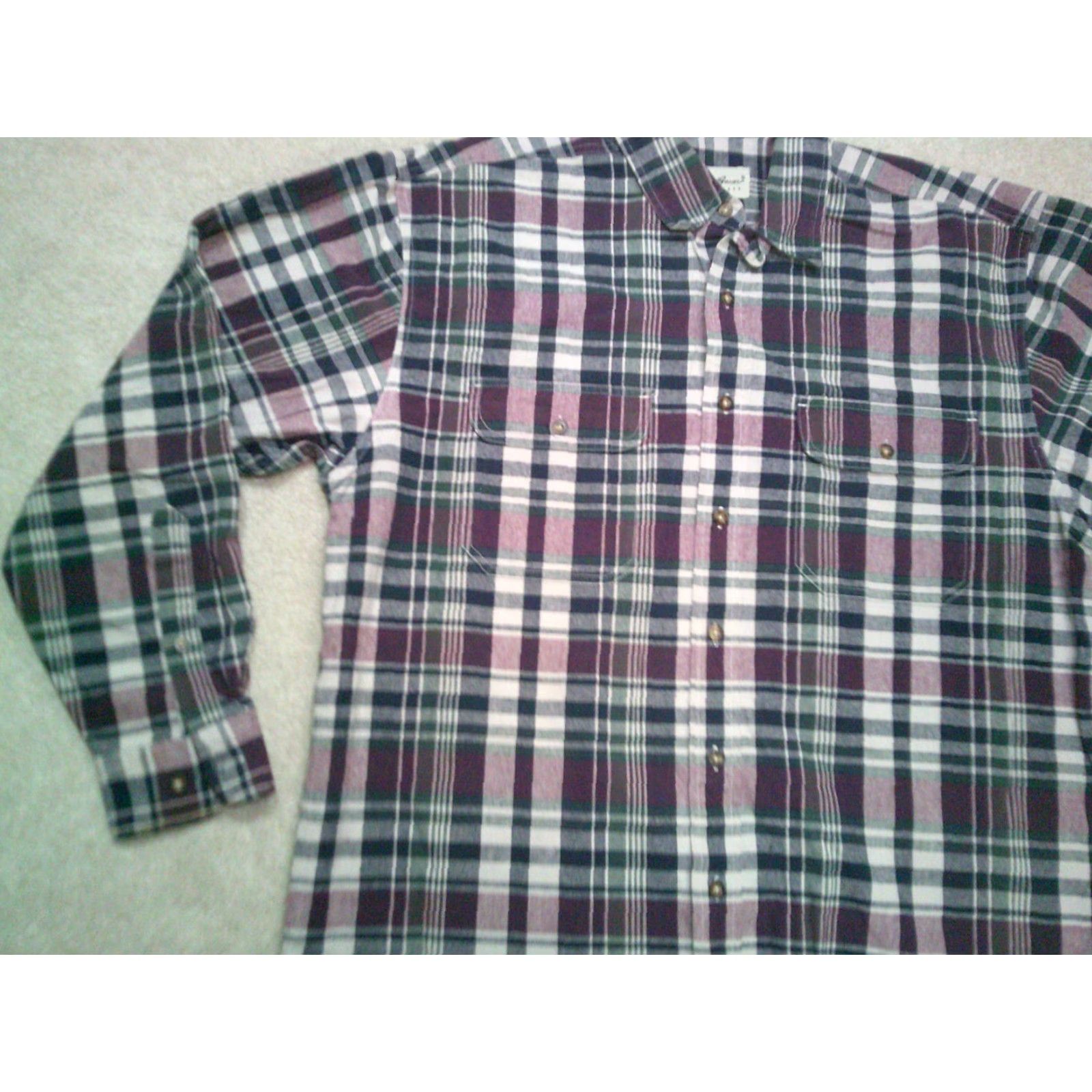 Eddie Bauer VINTAGE Eddie Bauer Button-Up Shirt Mens Medium Maroon Plaid Shirt Mens XL Maroon Plaid 90s Outdoor Casual Men Shirt Size US XL / EU 56 / 4 - 3 Thumbnail