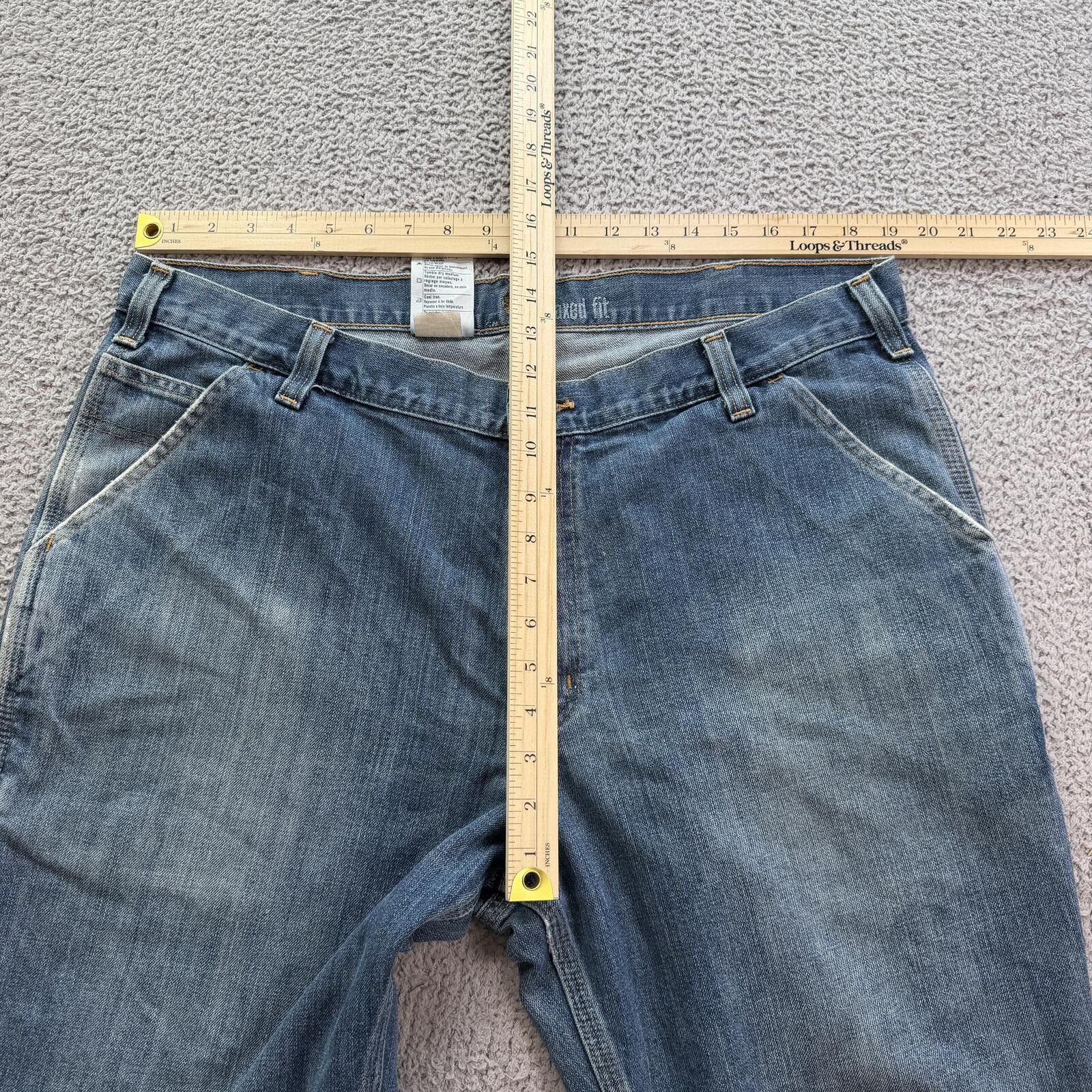 Carhartt Carhartt Relaxed Fit Carpenter Jeans Mens 40x30 Light Wash Size US 40 / EU 56 - 3 Thumbnail
