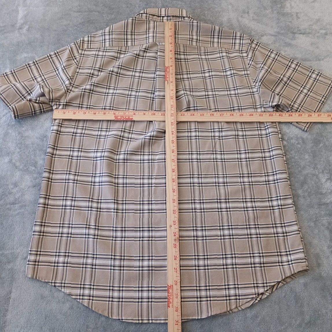 Vintage TownCraft Shirt Mens Medium Gray Plaid Short Sleeve Button-Down Collaboration Size US M / EU 48-50 / 2 - 6 Thumbnail