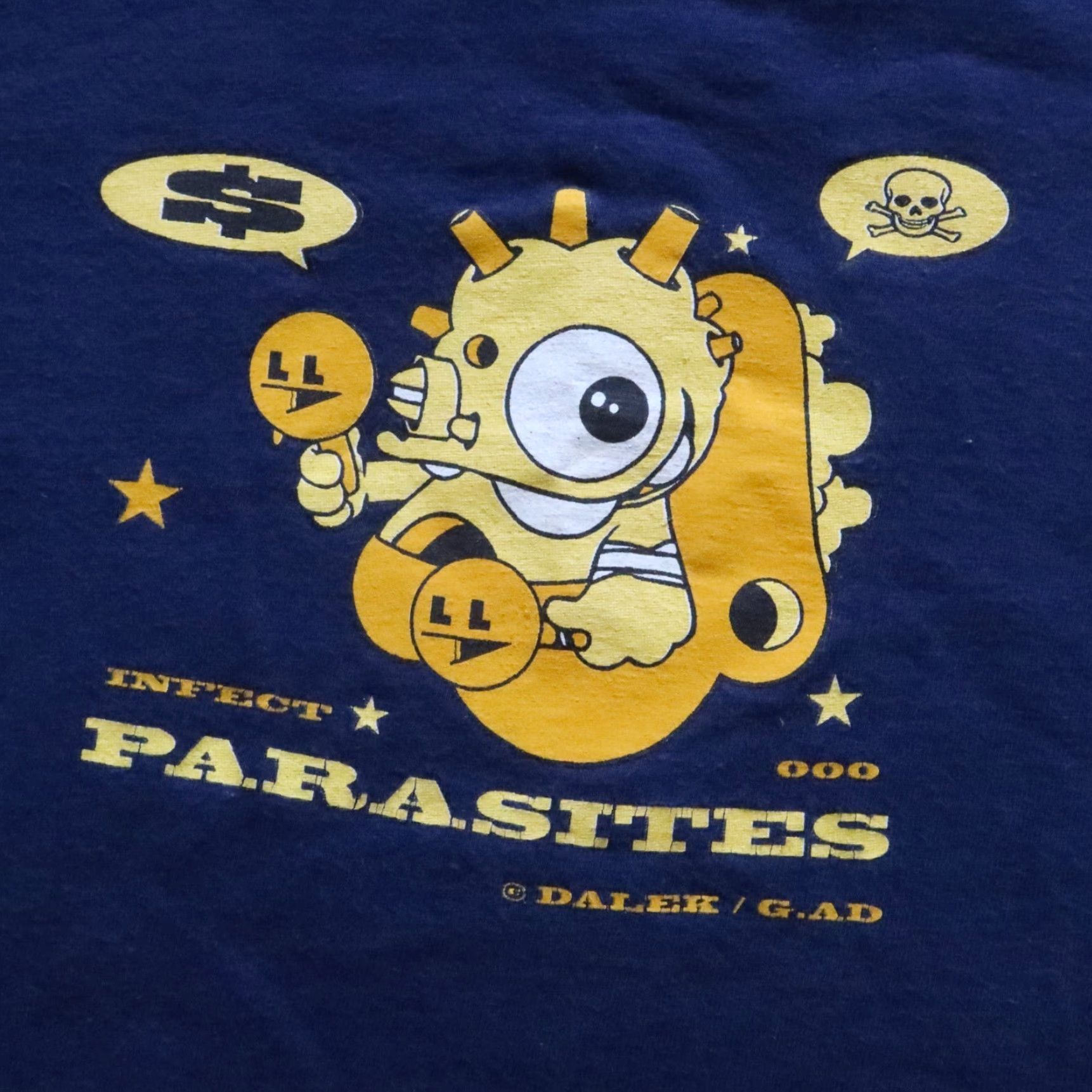 Vintage Vintage Parasites Tee - T-Shirt - Blue - M - Men - Adult - Size M - Dalek Parasites Art - 90s Y2K Punk Tee Size US M / EU 48-50 / 2 - 7 Thumbnail