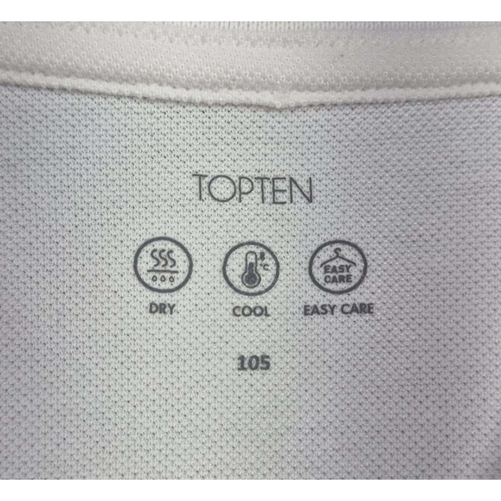 Vintage TOPTEN Polo Golf Shirt Mens Large White Tipped Collar Easy Care Tagless Casual Size US L / EU 52-54 / 3 - 5 Thumbnail