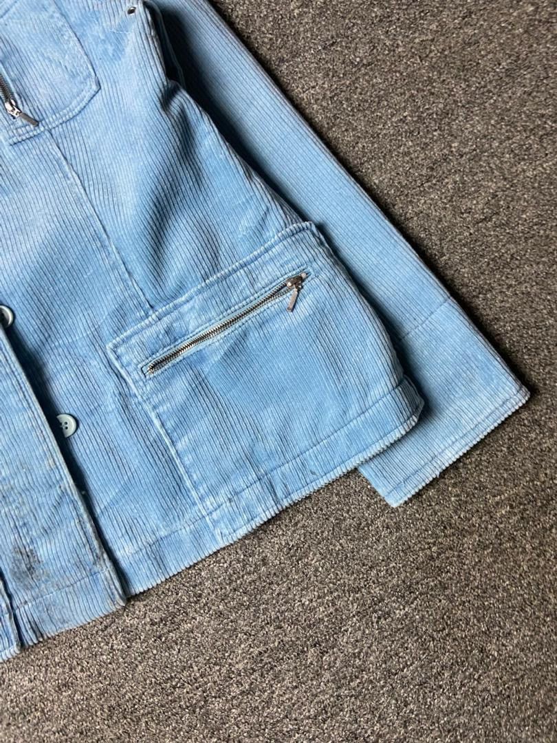 Japanese Brand ELKYA Corduroy Dual Pocket Jacket with Hidden Button (176) Size US XXS / EU 40 - 9 Thumbnail