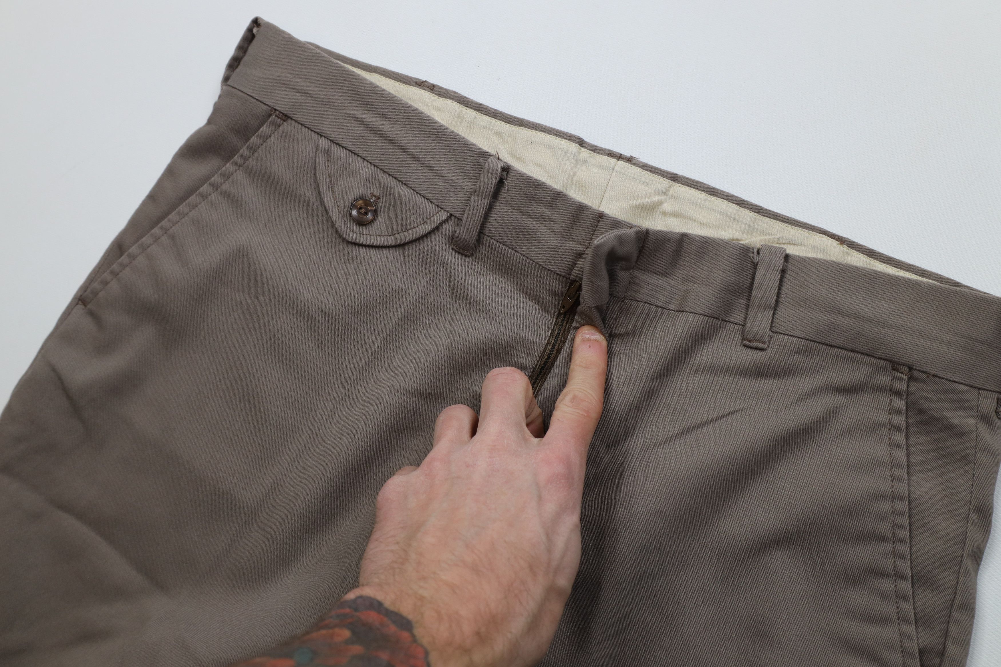 Vintage Vintage 70s Streetwear Blend Wide Leg Chino Pants USA Size US 34 / EU 50 - 6 Thumbnail