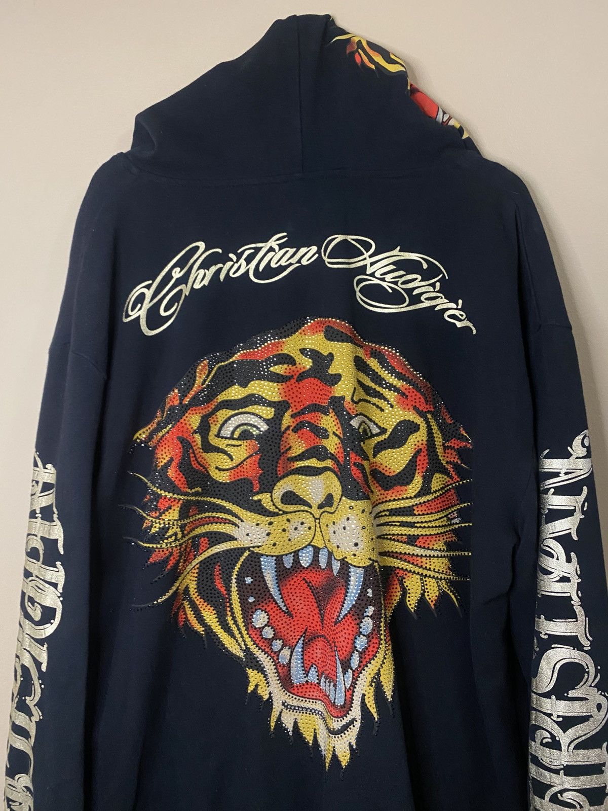 Christian Audigier Vintage Ed Hardy by Christian Audigier Zip Up Sweater Size US XL / EU 56 / 4 - 11 Thumbnail