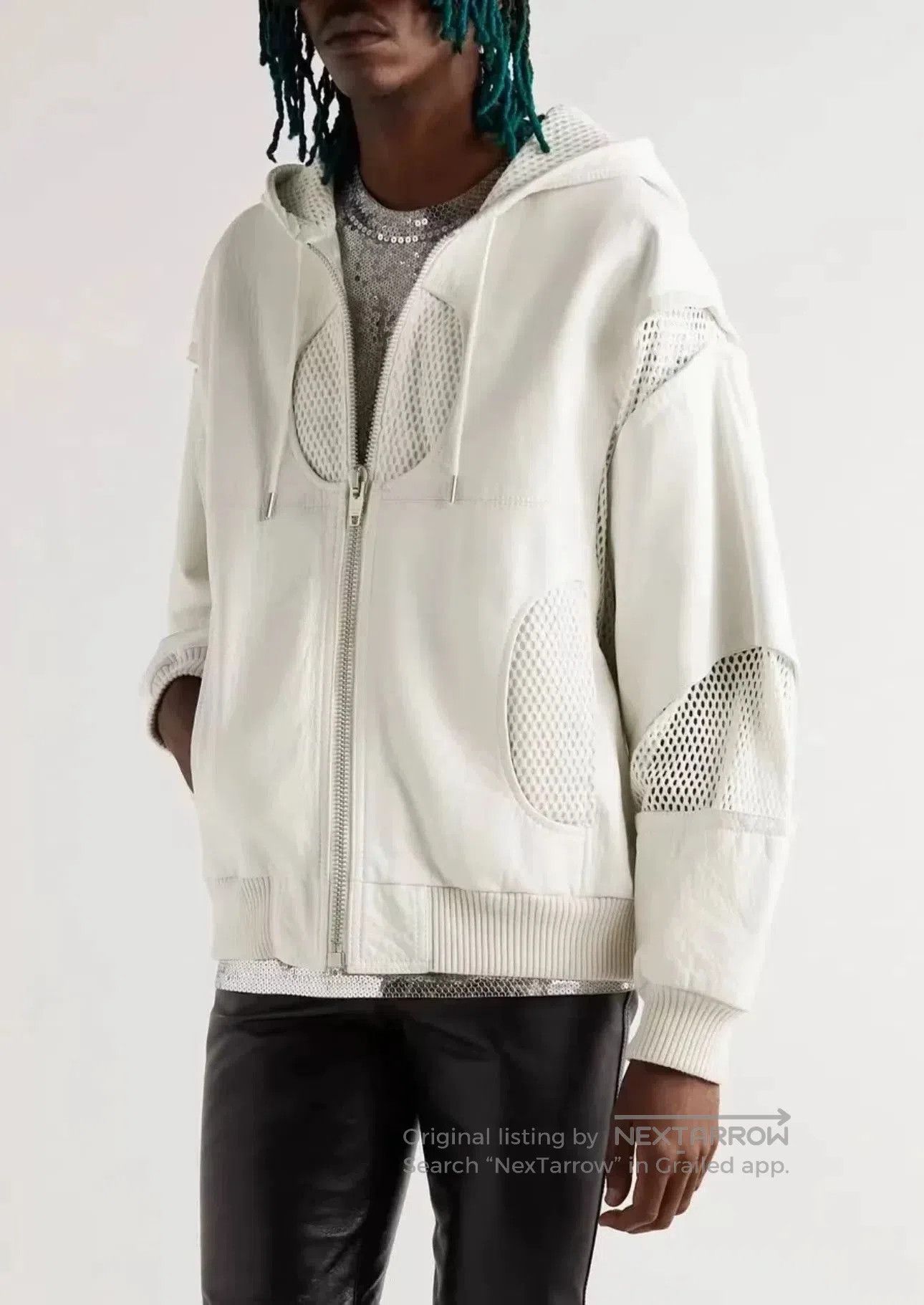 Celine CELINE 22SS Runway Mesh Leather Jacket. Size US S / EU 44-46 / 1 - 3 Thumbnail