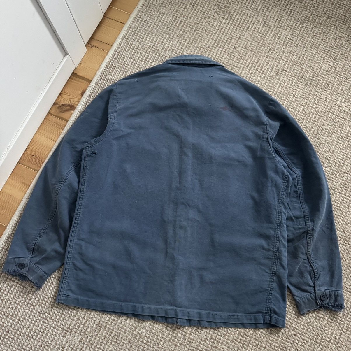 Le Laboureur 70-80s French Vintage Faded Cotton Works Very Worn Jacket Size US XL / EU 56 / 4 - 13 Thumbnail