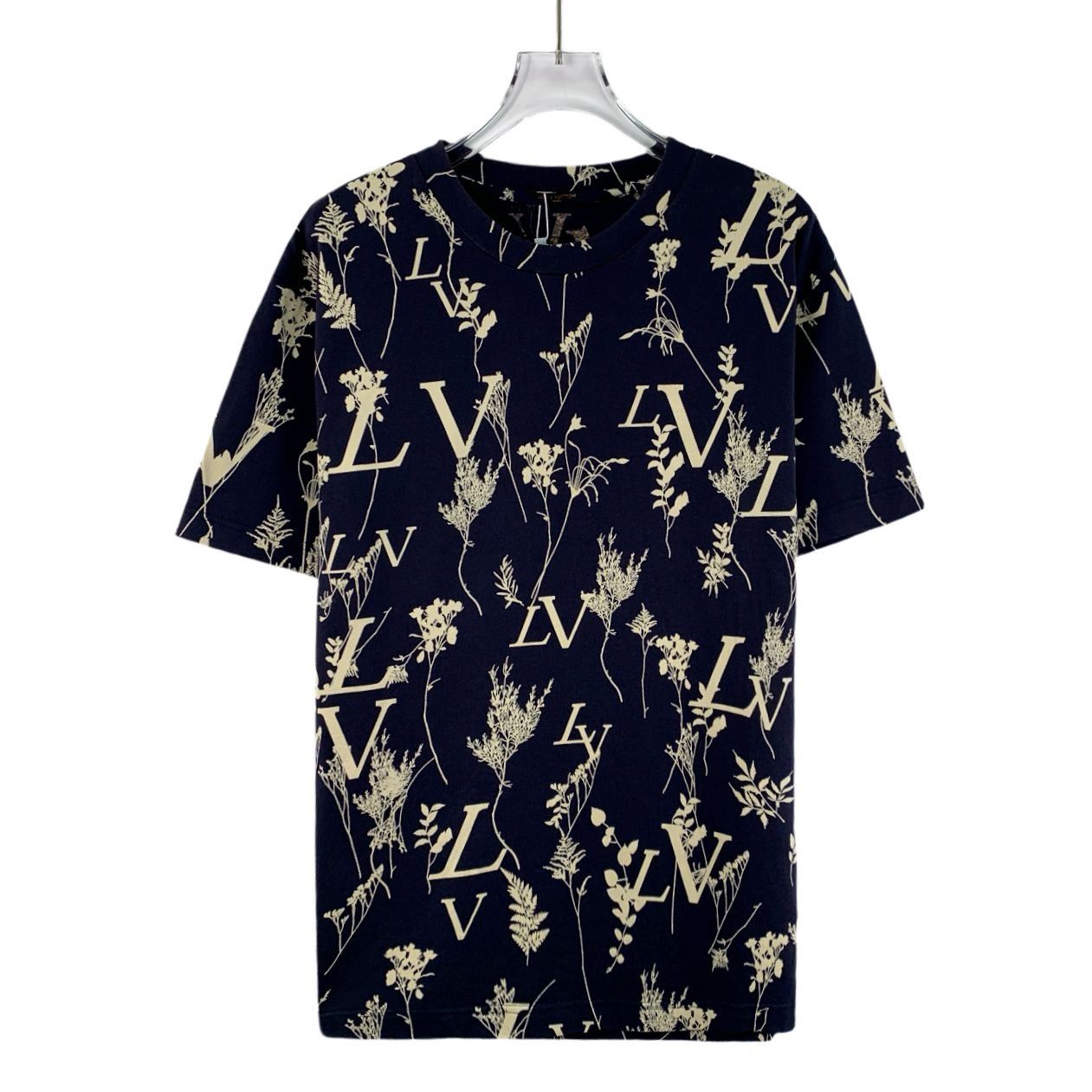 Louis Vuitton Louis Vuitton Navy Blue Wheat Ear Logo Print Cotton Short-Sl Size US M / EU 48-50 / 2 - 1 Thumbnail