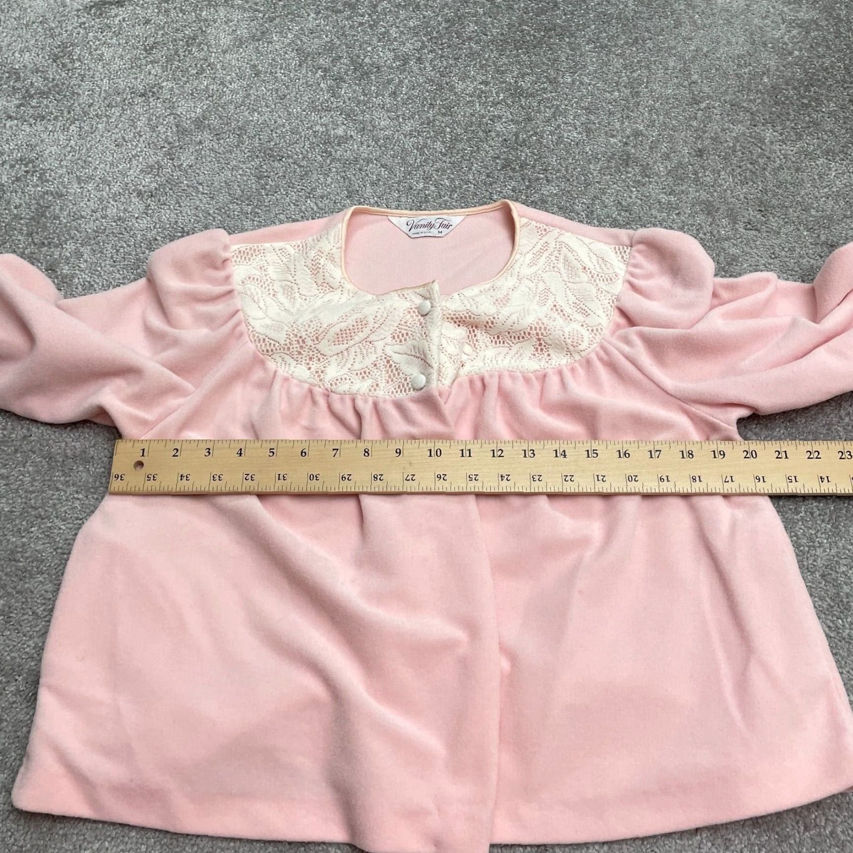 Vintage Vanity Fair Cardigan Sweater Womens M Pink Lace Button Casual Vintage Size M / US 6-8 / IT 42-44 - 6 Thumbnail