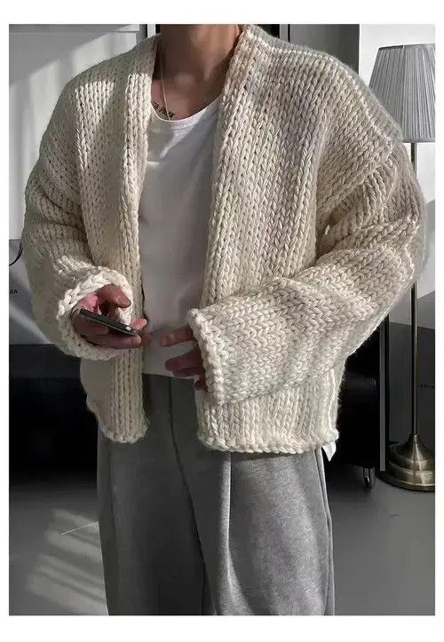 Aran Isles Knitwear Vintage Beige Loose Casual L Knit Sweater Jacket Size US L / EU 52-54 / 3 - 2 Thumbnail