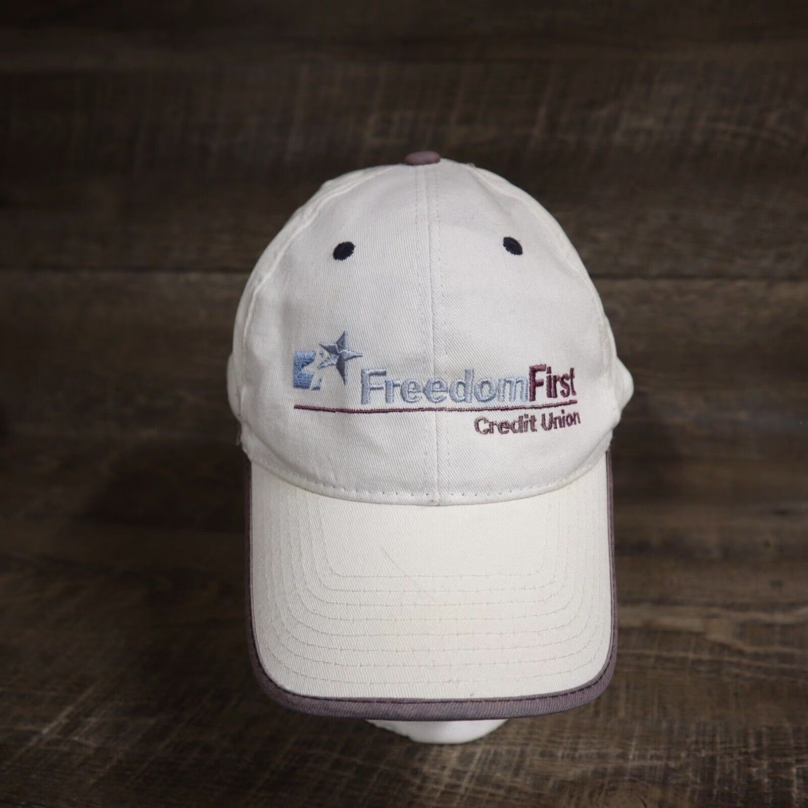 Vintage Authentic Adjustable White Cap Hat from Freedom First Credit ...
