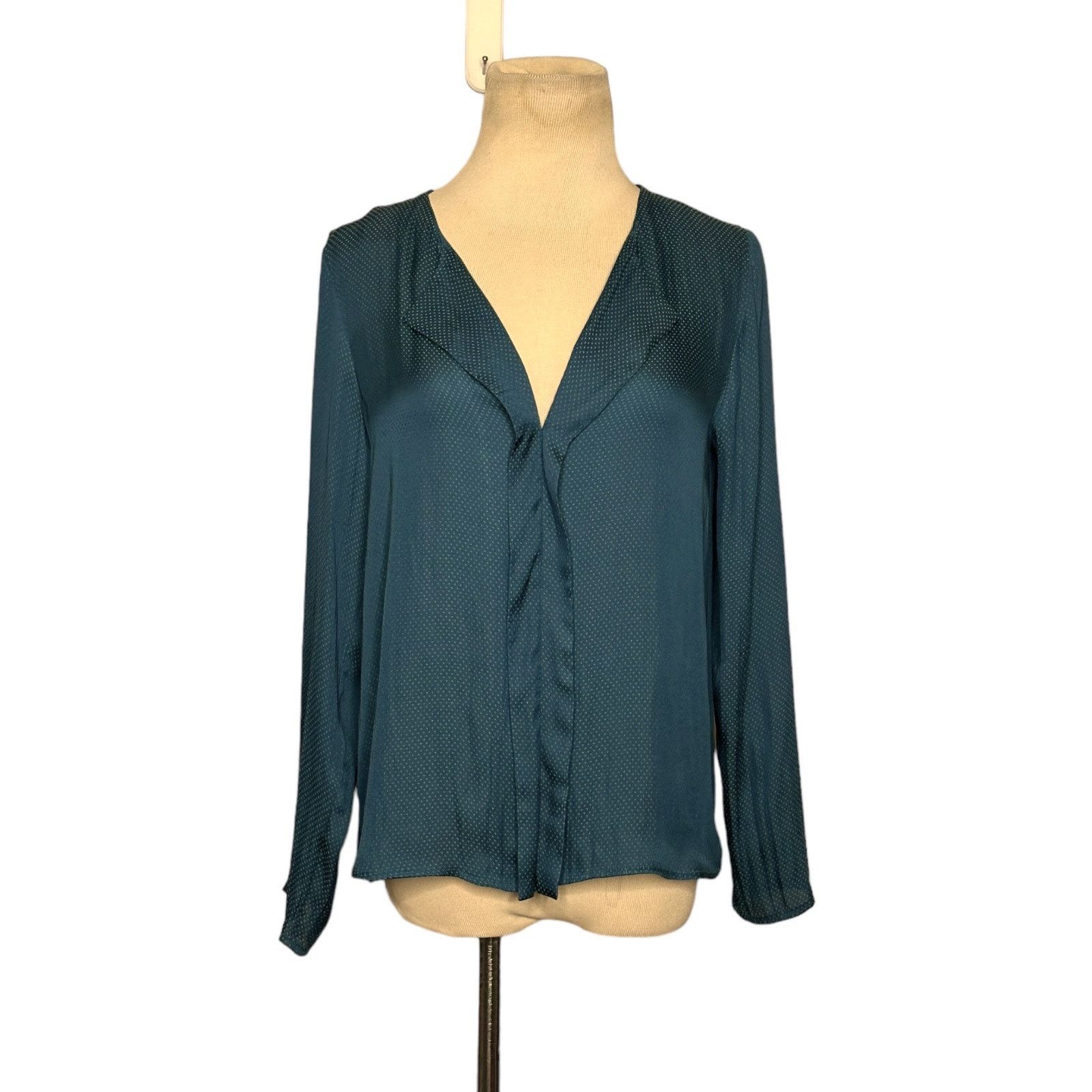 Mango Mango green polka dots long sleeves satin blouse size 2 Size XS / US 0-2 / IT 36-38 - 7 Thumbnail