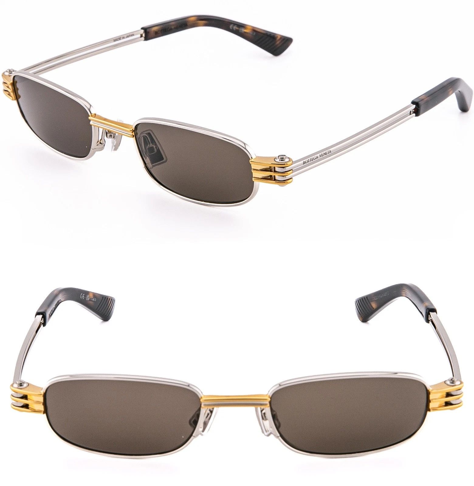 Bottega Veneta BOTTEGA VENETA BOLT BV1381S Narrow Sunglasses 1381 001 Size ONE SIZE - 1 Thumbnail
