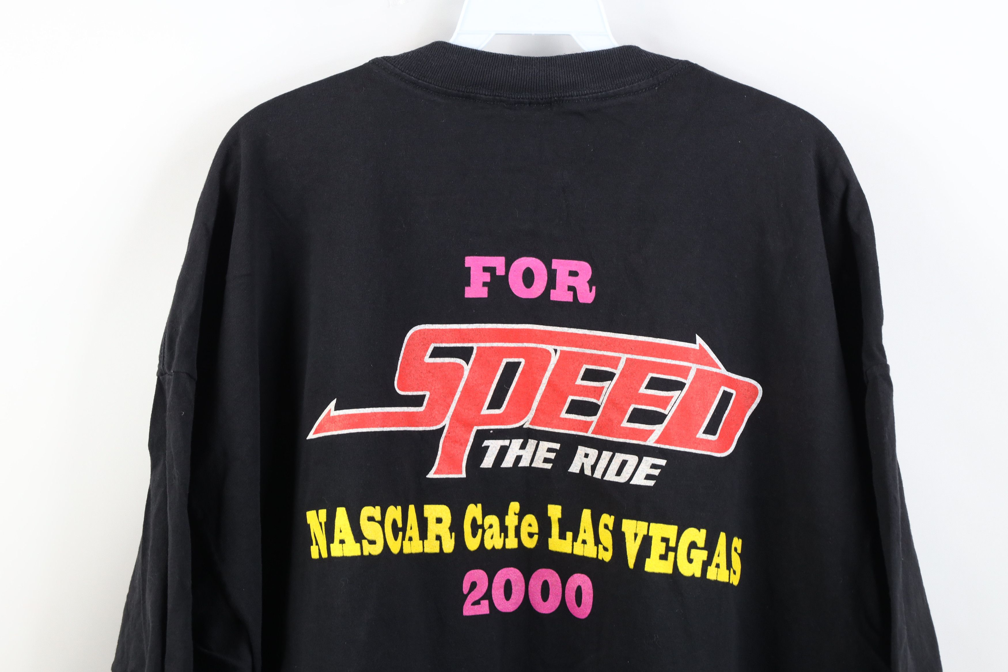 Vintage Vintage Y2K 2000 NASCAR Cafe Speed the Ride T-Shirt Black Size US XXL / EU 58 / 5 - 11 Thumbnail