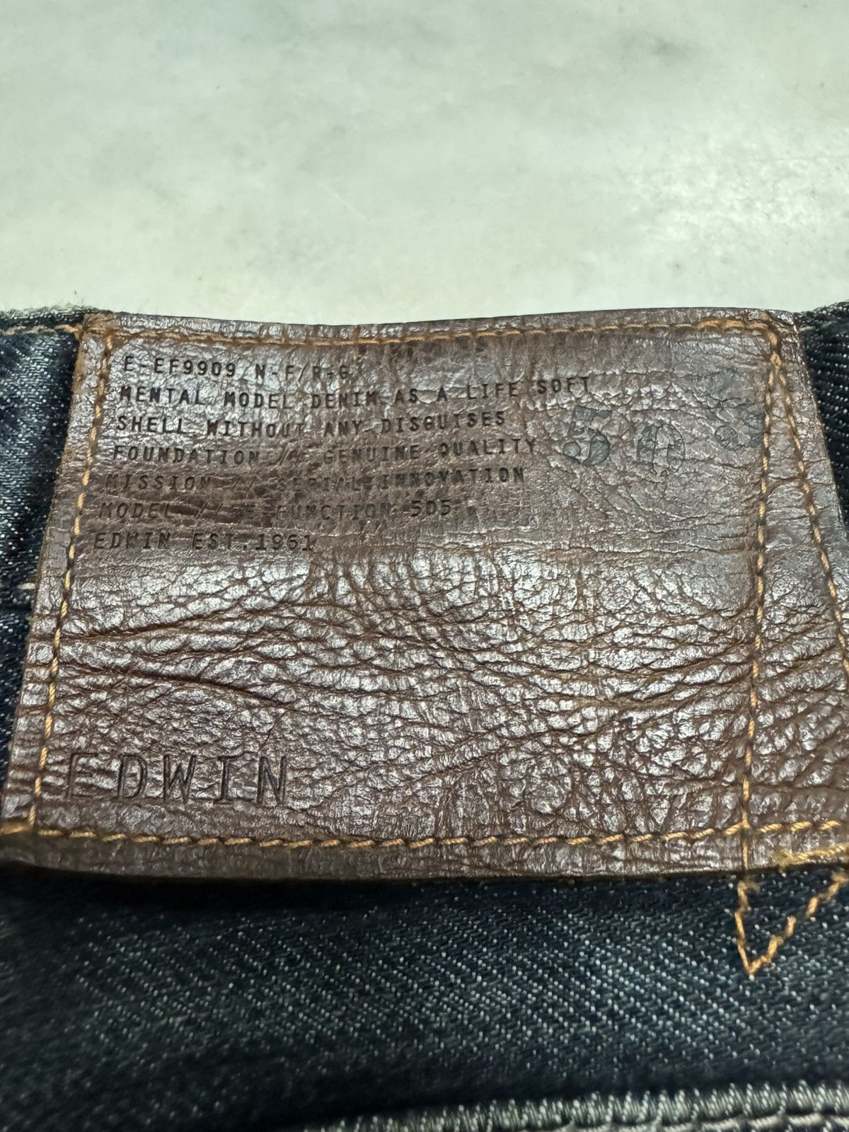 Edwin VTG EDWIN E-FUNCTION RUSTY SICK MUDPUNK WHSIKER DARK JEAN Size US 32 / EU 48 - 22 Thumbnail