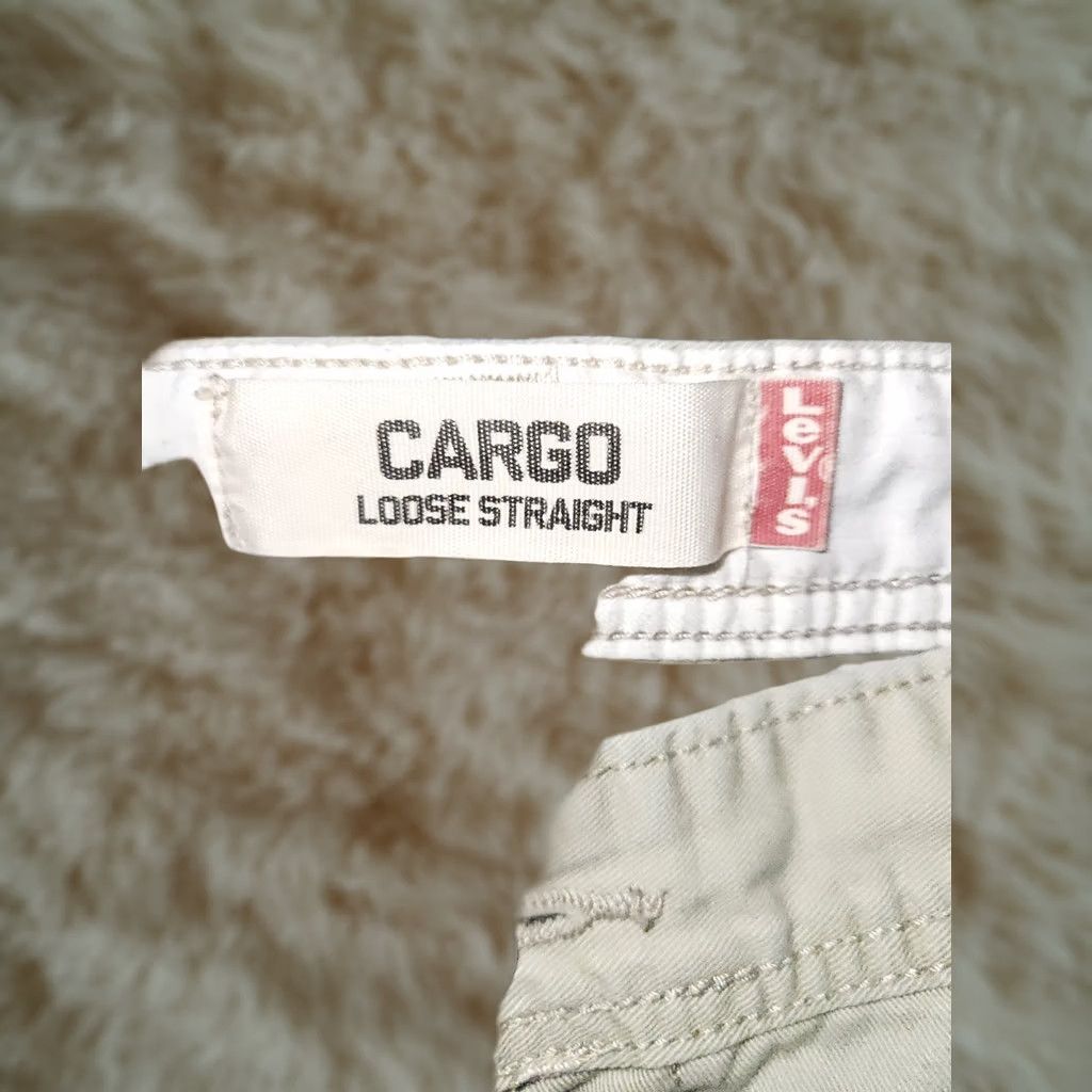 Levi's VINTAGE Levi's Cargo Pants Mens 36x34 Khaki Workwear Cargo Pockets Egypt Army Logo Relaxed Straight Regular Beige 90s Mens Size US 36 / EU 52 - 1 Thumbnail